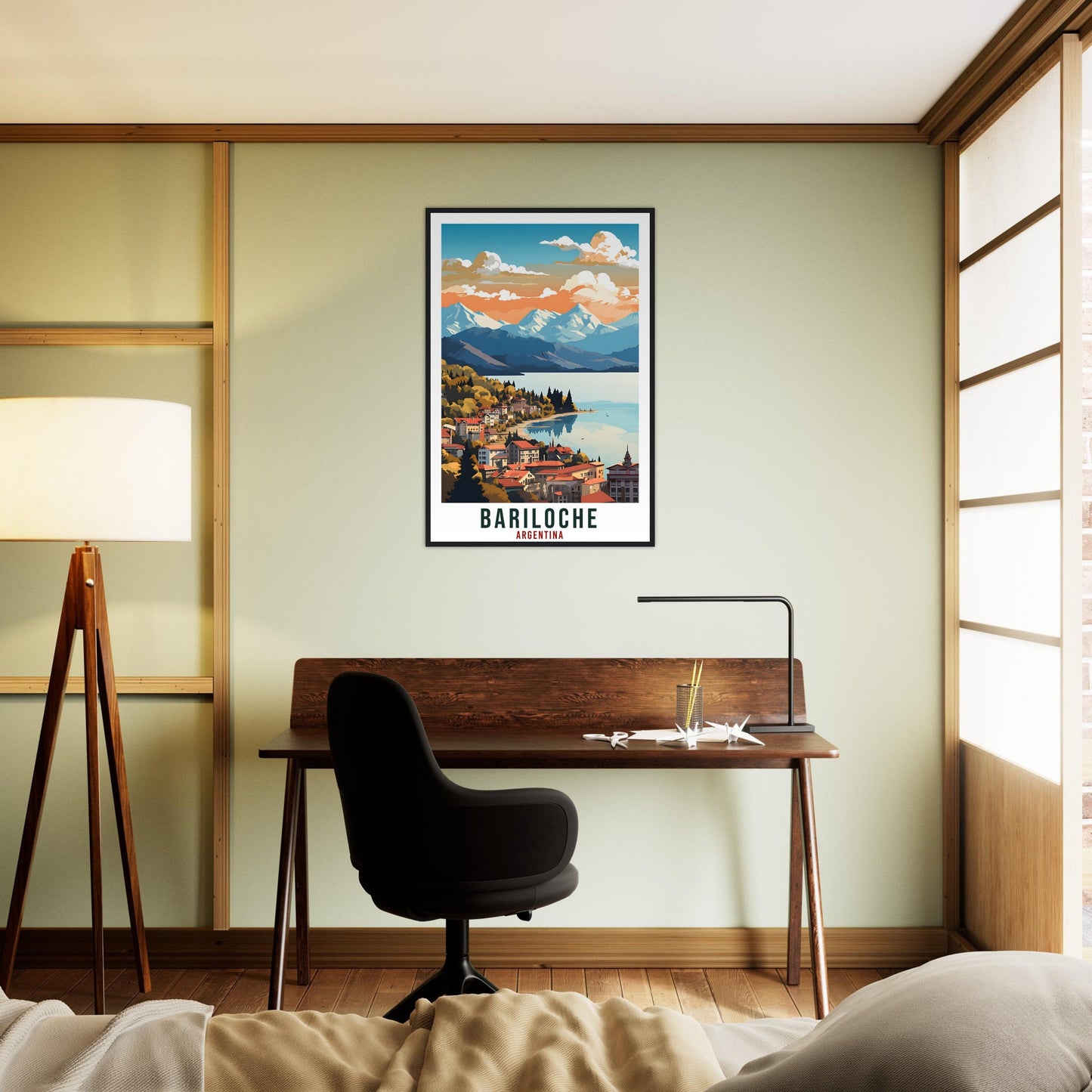 Bariloche Travel Print Wall Art Bariloche Argentina City Landscape Artwork Bariloche Art Gifts Bariloche Travel Poster Argentinian Art Lover