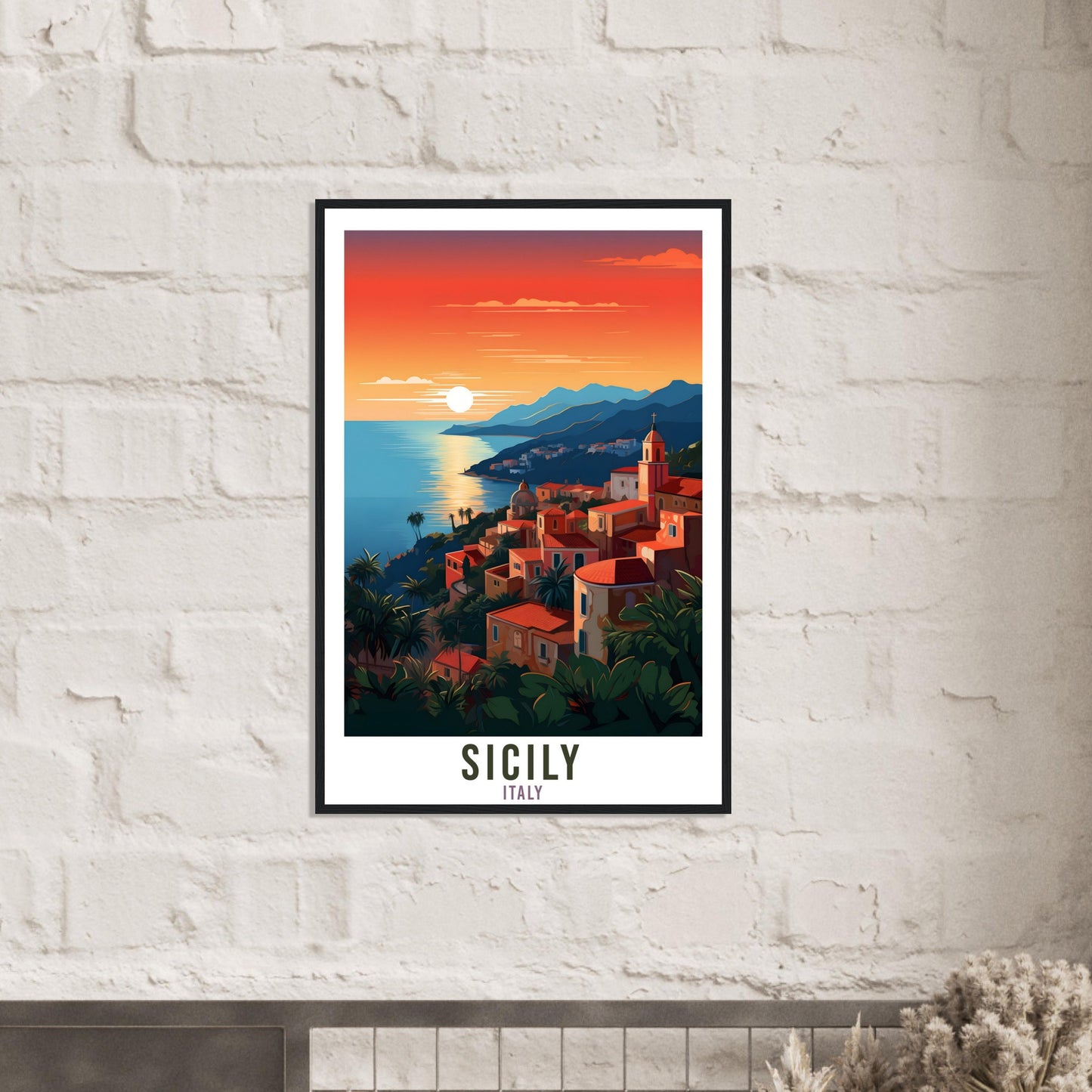 Sicily Italy Travel Print Wall Art Sicily Wall Hanging Home Décor Sicily Gift Italy Art Lovers Gift Print Sicily Italian Travel Poster