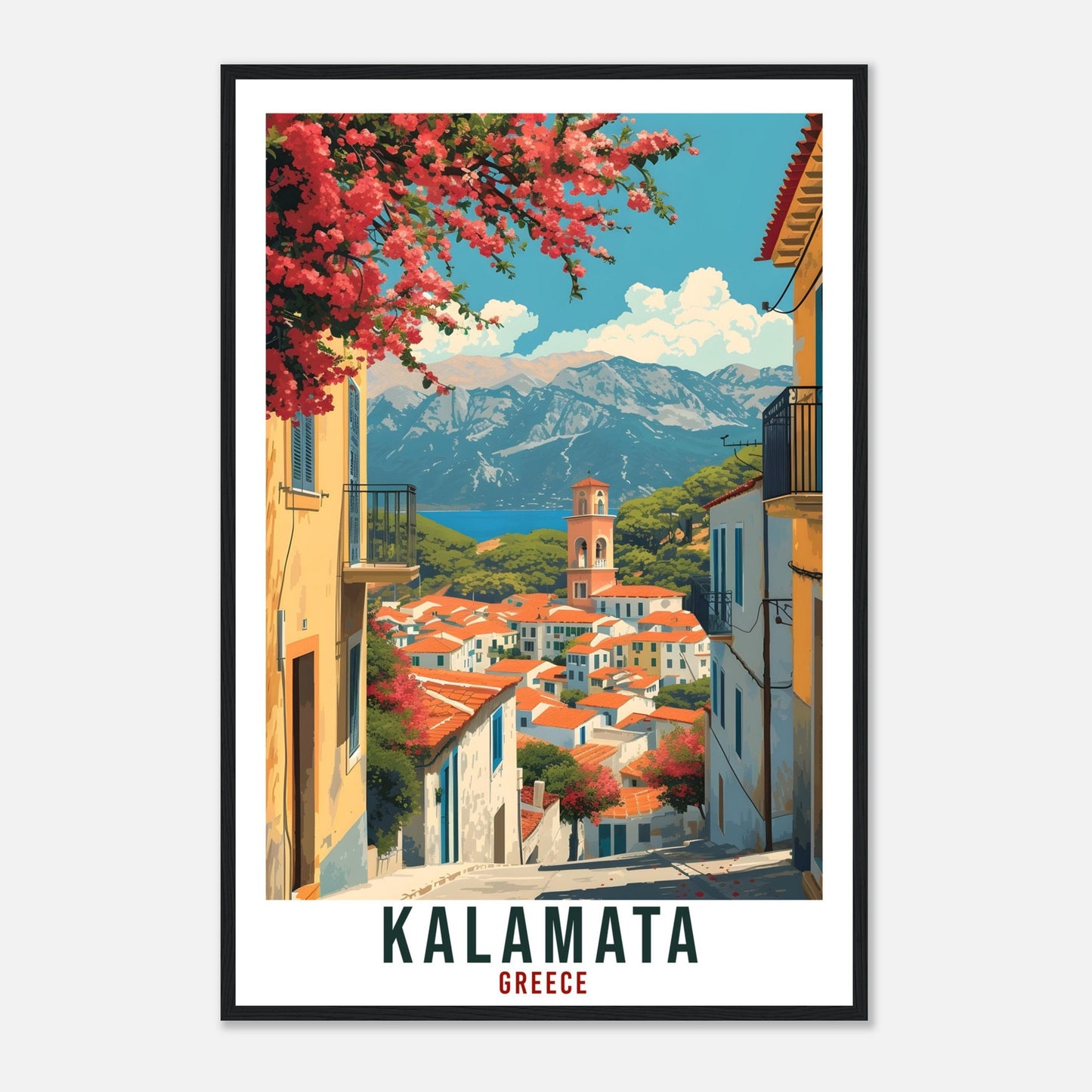 Kalamata Travel Print Greece Home Decoration Kalamata Greek City Wall Art Gift Wall Hanging Art Lover Greece Artwork Kalamata Travel Poster