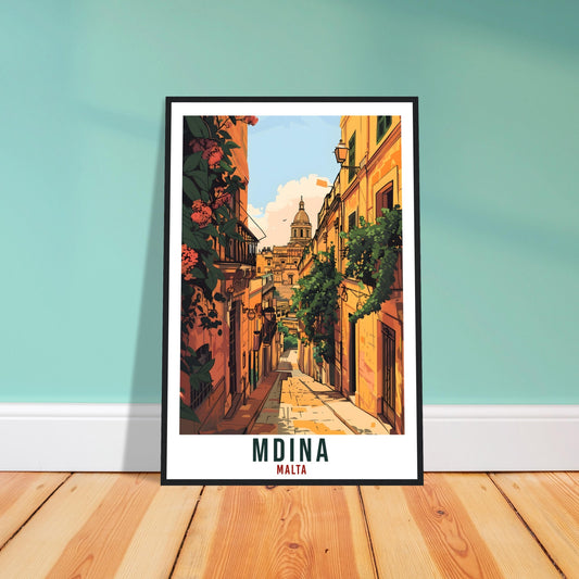 Mdina Travel Print Malta Wall Art Wall Hanging Home Living Décor Mdina Gift Art Lovers Gift Malta Artwork Gift Mdina Malta Travel Poster