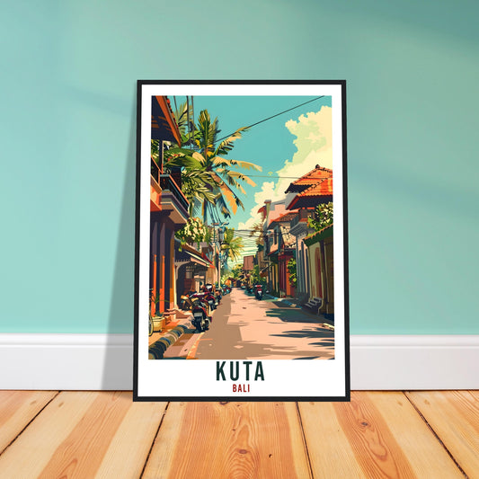 Kuta Bali Travel Print Bali Wall Art Wall Hanging Home Décor Kuta Gift Landmark Artwork Travel Art Lovers Indonesia Kuta Travel Poster