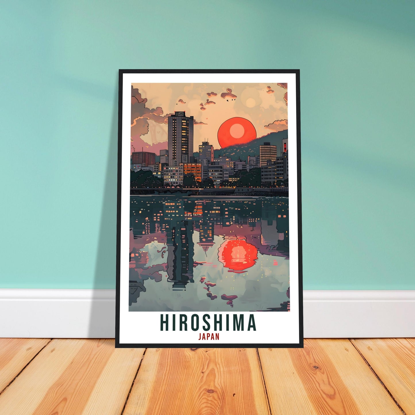 Hiroshima Travel Print Japan Home Decoration Wall Art Gift Wall Hanging Art Lover Japanese Artwork Japan Hiroshima Travel Poster Decor Print