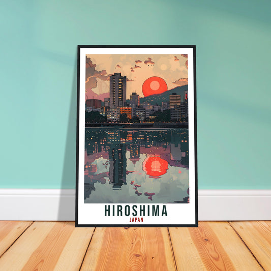 Hiroshima Travel Print Japan Home Decoration Wall Art Gift Wall Hanging Art Lover Japanese Artwork Japan Hiroshima Travel Poster Decor Print