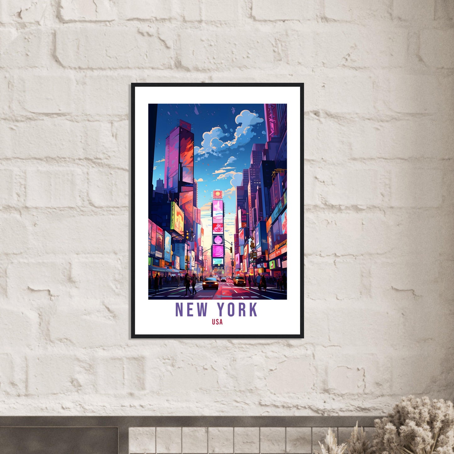 New York Travel Print Wall Art New York Wall Hanging USA Artwork Travel Poster Wall Art New York USA Home Decor New York Gift Travel Art