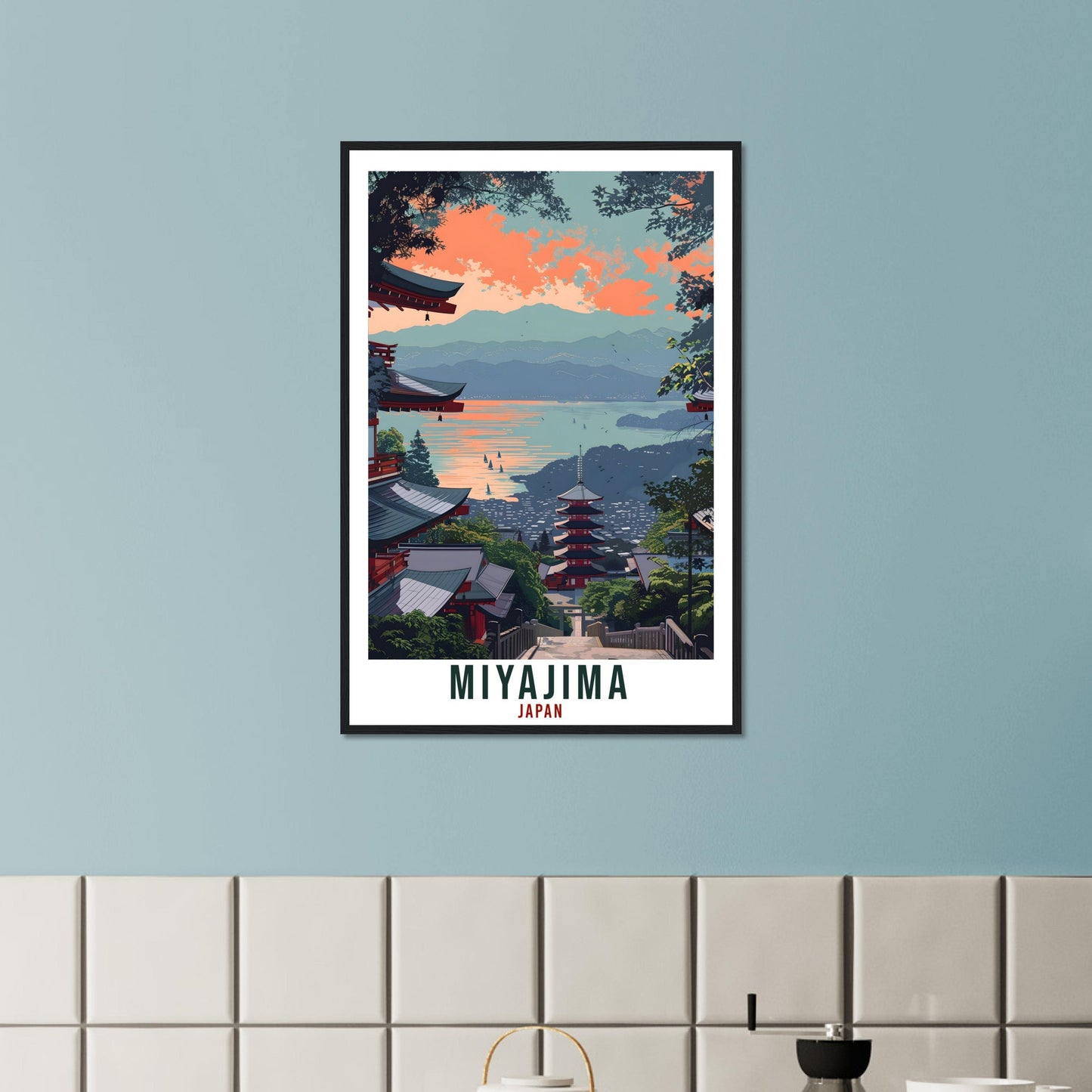 Miyajima Travel Print Japan Home Decoration Wall Art Gift Wall Hanging Art Lover Japanese Artwork Japan Miyajima Travel Poster City Print