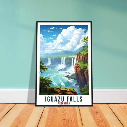 Iguazu Falls Travel Print Wall Art Iguazu Argentina City Landscape Artwork Iguazu Falls Art Gift Iguazu Falls Travel Poster Argentinian Art