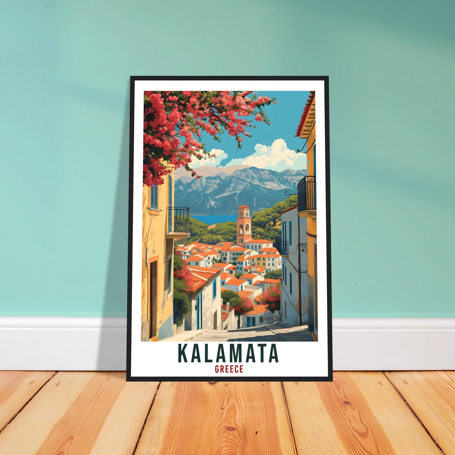 Kalamata Travel Print Greece Home Decoration Kalamata Greek City Wall Art Gift Wall Hanging Art Lover Greece Artwork Kalamata Travel Poster
