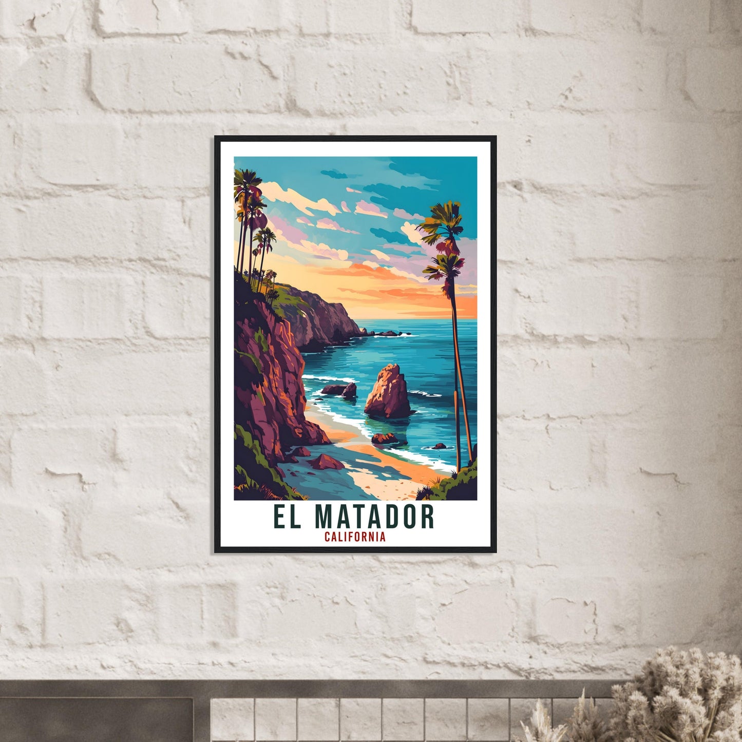 El Matador Travel Print California Home Decoration USA City Wall Art Gift Wall Hanging Art Lover California Artwork El Matador Travel Poster