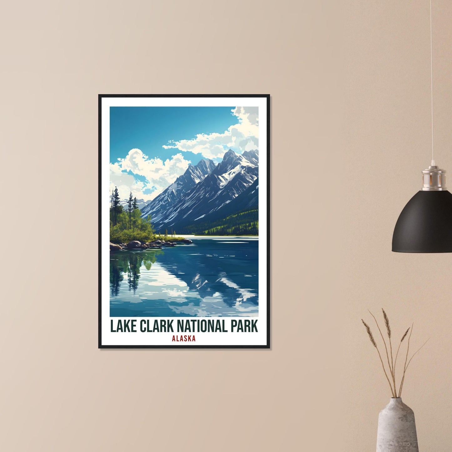 Lake Clark National Park Alaska USA Travel Print Wall Art Wall Hanging Home Décor Lake Clark Gift Travel Art USA Artwork Travel Poster