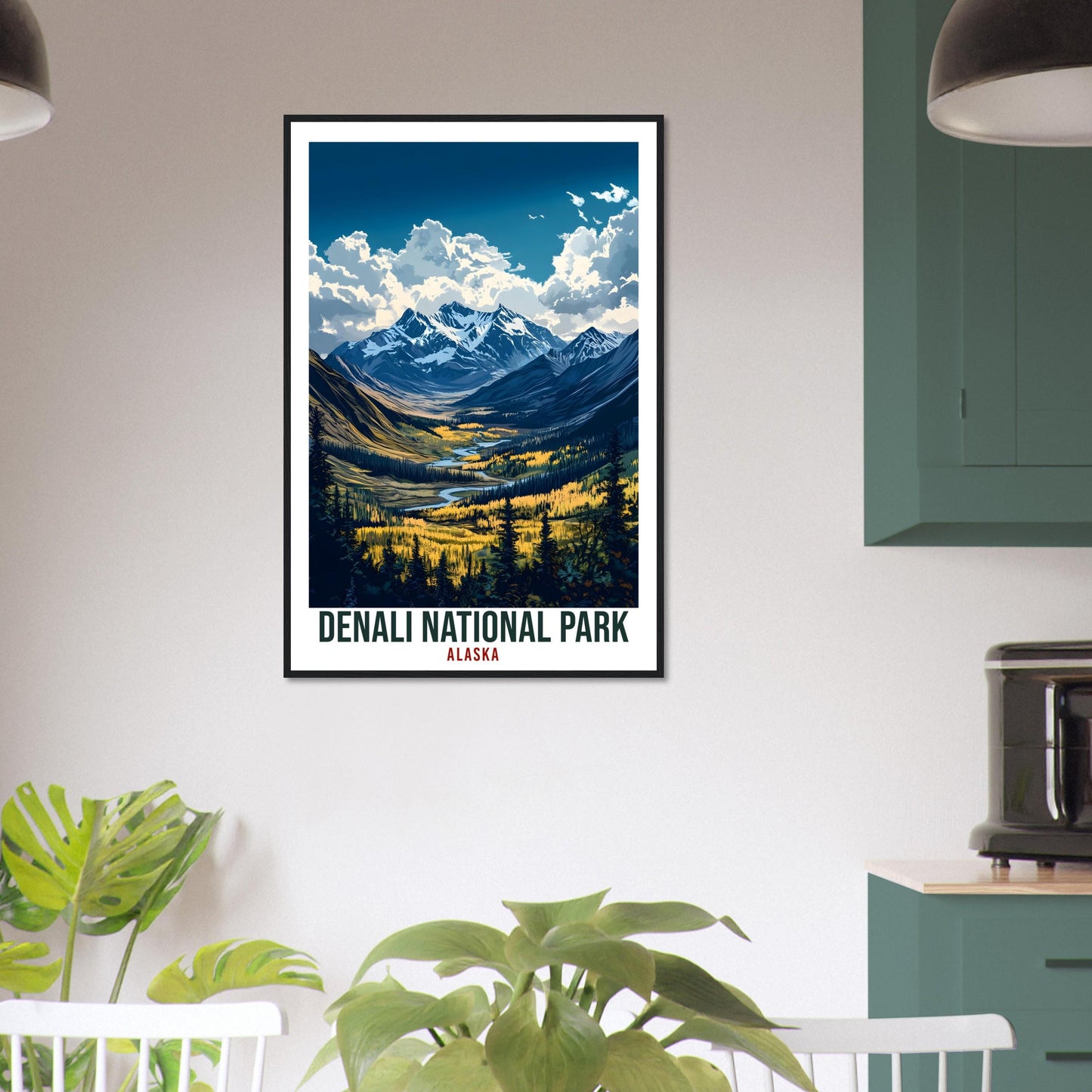 Denali National Park Alaska USA Travel Print Wall Art Wall Hanging Home Décor Denali National Park Gift Travel Art USA Artwork Travel Poster