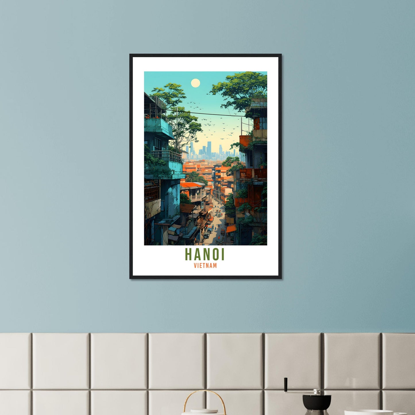 Hanoi Vietnam Travel Print Wall Art Hanoi Wall Hanging Home Décor Hanoi Gift Art Lovers Vietnam Art Lover Gift Print Hanoi Vietnam Print