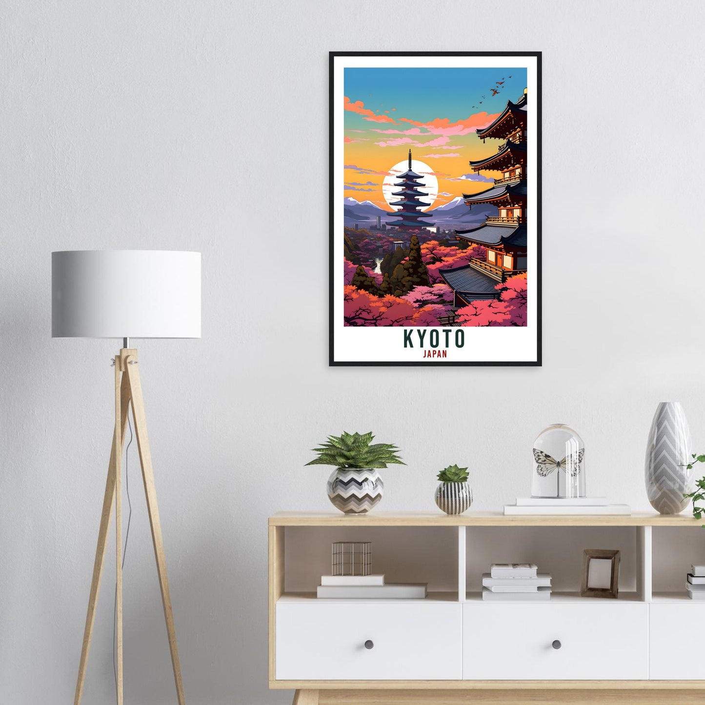 Kyoto Travel Print Japan Home Decoration Wall Art Gift Wall Hanging Art Lover Japanese Artwork Japan Kyoto Travel Poster Cityscape Print