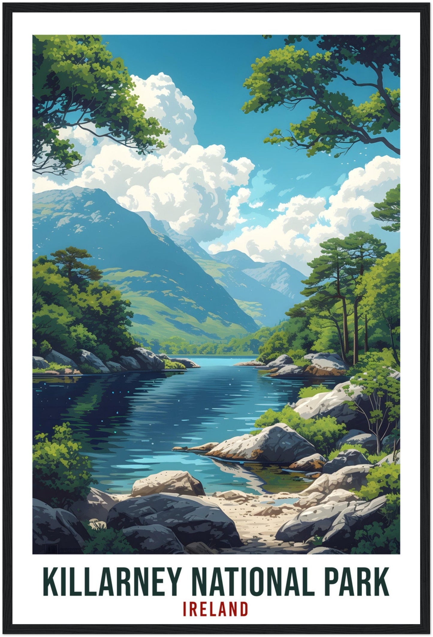 Killarney National Park Travel Print Ireland Home Decoration Wall Art Wall Hanging Art Lover Irish Artwork Ireland Killarney Travel Poster