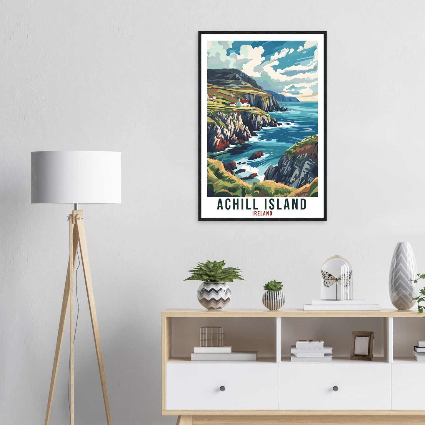Achill Island Travel Print Ireland Wall Art Wall Hanging Décor Achill Island Gift Art Lovers Gift Irish Artwork Gift Ireland Travel Poster