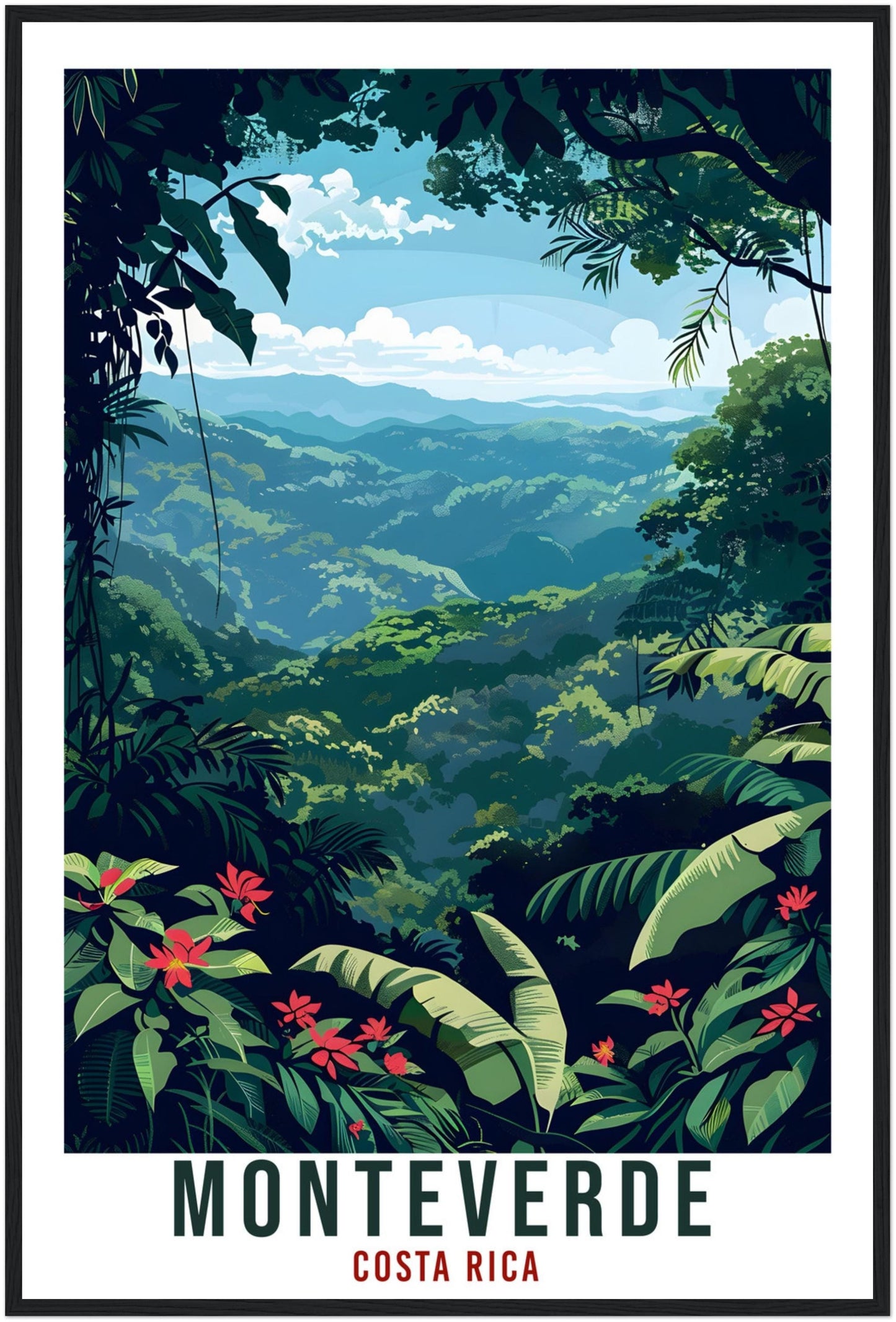 Monteverde Costa Rica Travel Print Wall Art Wall Hanging Home Décor Monteverde Gift Wall Art Travel Artwork Costa Rica City Travel Poster