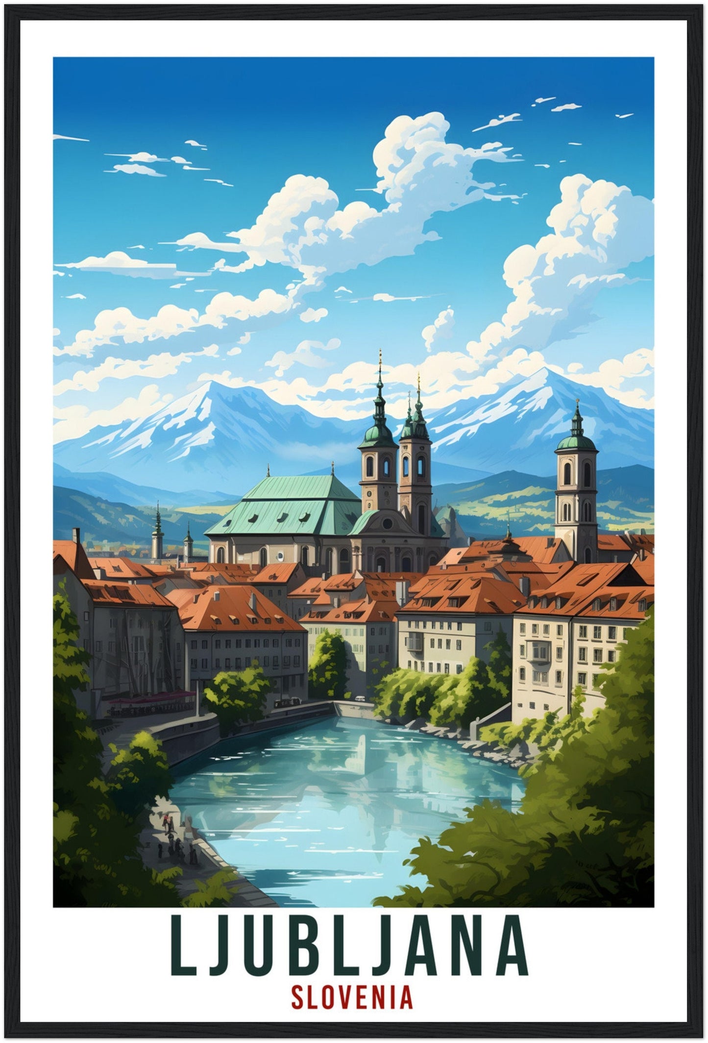 Ljubljana Travel Print Wall Art Slovenia Wall Hanging Home Décor Ljubljana Gift Art Lovers Slovenia Artwork Gift Print Ljubljana Poster
