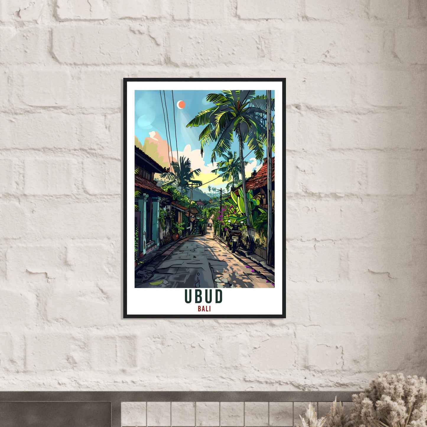 Ubud Bali Travel Print Bali Wall Art Wall Hanging Home Décor Ubud Gift Landmark Artwork Travel Art Lovers Indonesia Ubud Travel Poster