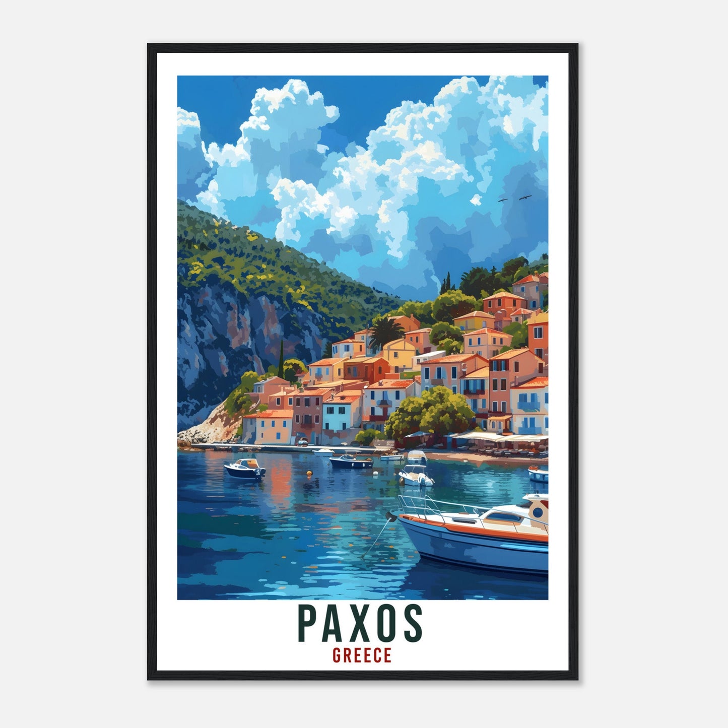 Paxos Travel Print Gift Greece Home Decoration Paxos Greek Islands Wall Art Gift Wall Hanging Art Lover Greece Artwork Paxos Travel Poster
