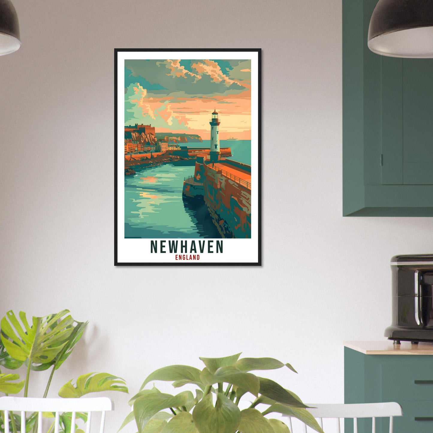 Newhaven Travel Print Wall Art Wall Hanging Home Living Décor Newhaven Gift Art Lovers Gift UK Artwork Gift Print England Travel Poster