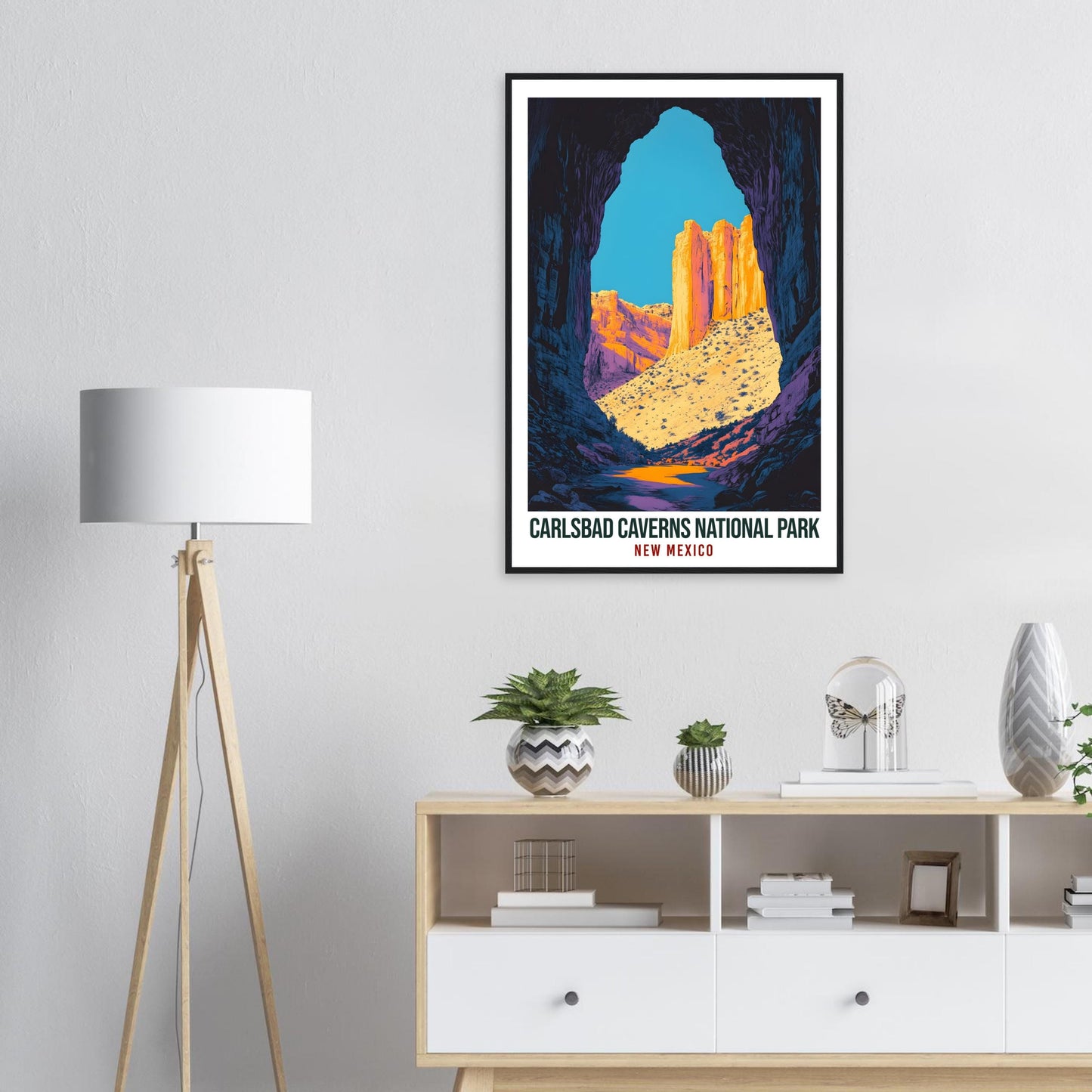 Carlsbad Caverns National Park New Mexico USA Travel Print Wall Art Wall Hanging Carlsbad Caverns Gift Travel Art USA Artwork Travel Poster