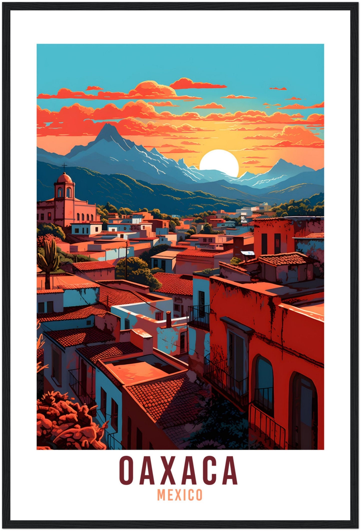 Oaxaca Travel Print Wall Art Oaxaca Mexico Wall Hanging Home Décor Oaxaca Gift Art Lovers Mexico Art Lover Gift Print Oaxaca Mexico Print