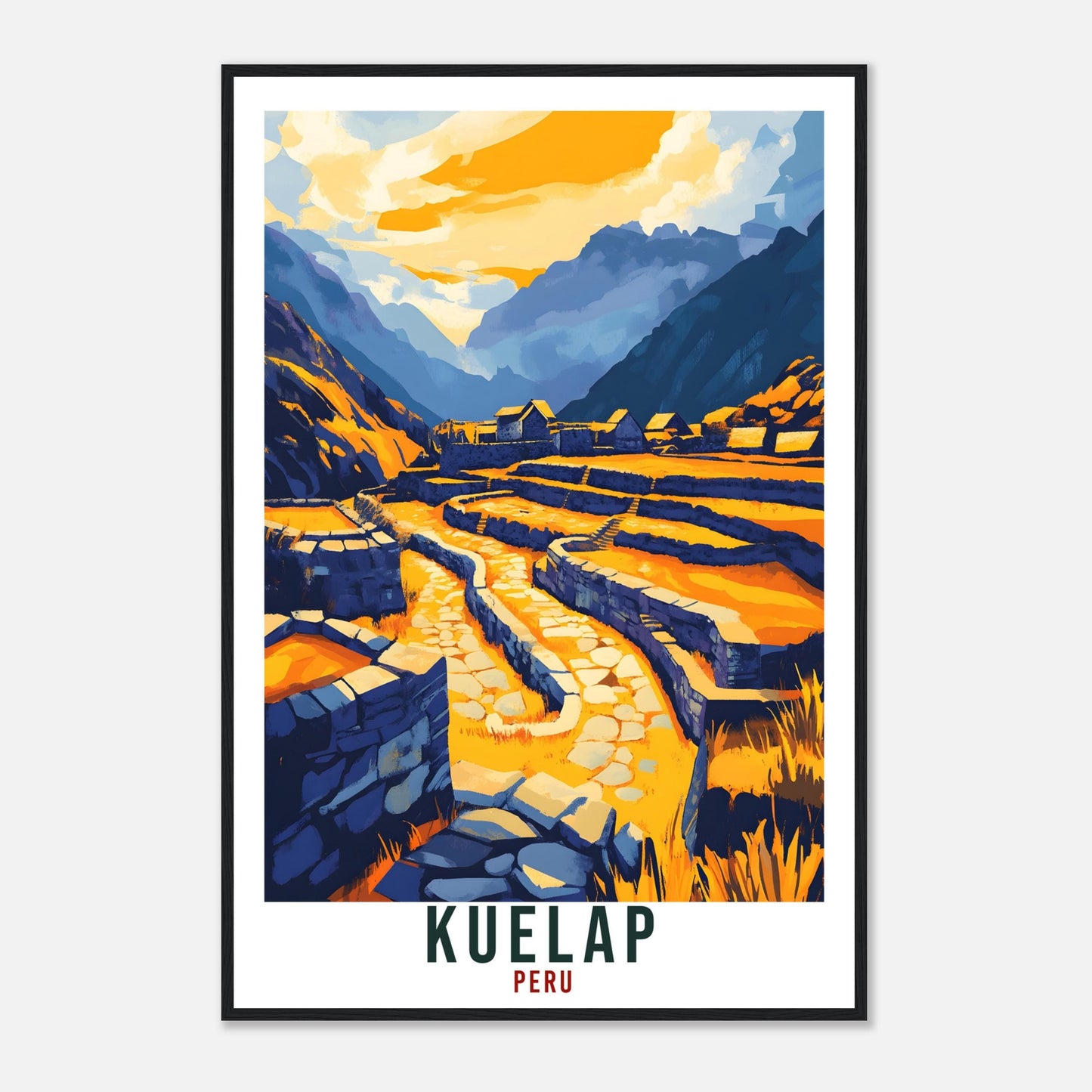 Kuelap Travel Print Peru Home Decor Kuelap Wall Art Gift Wall Hanging Art Lover Kuelap Peruvian Artwork Travel Poster Kuelap Peru Travel Art