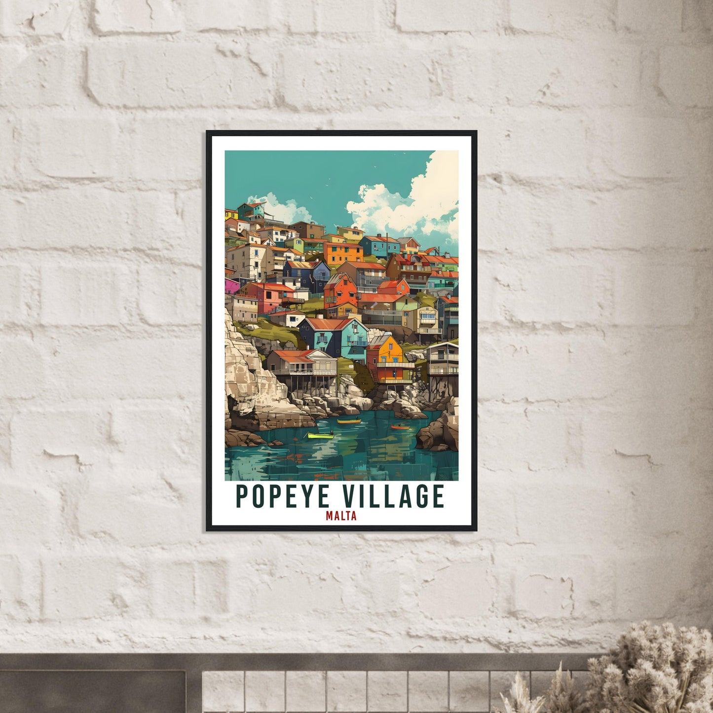 Popeye Village Travel Print Malta Wall Art Wall Hanging Home Décor Popeye Village Gift Art Lover Gift Malta Artwork Gift Malta Travel Poster