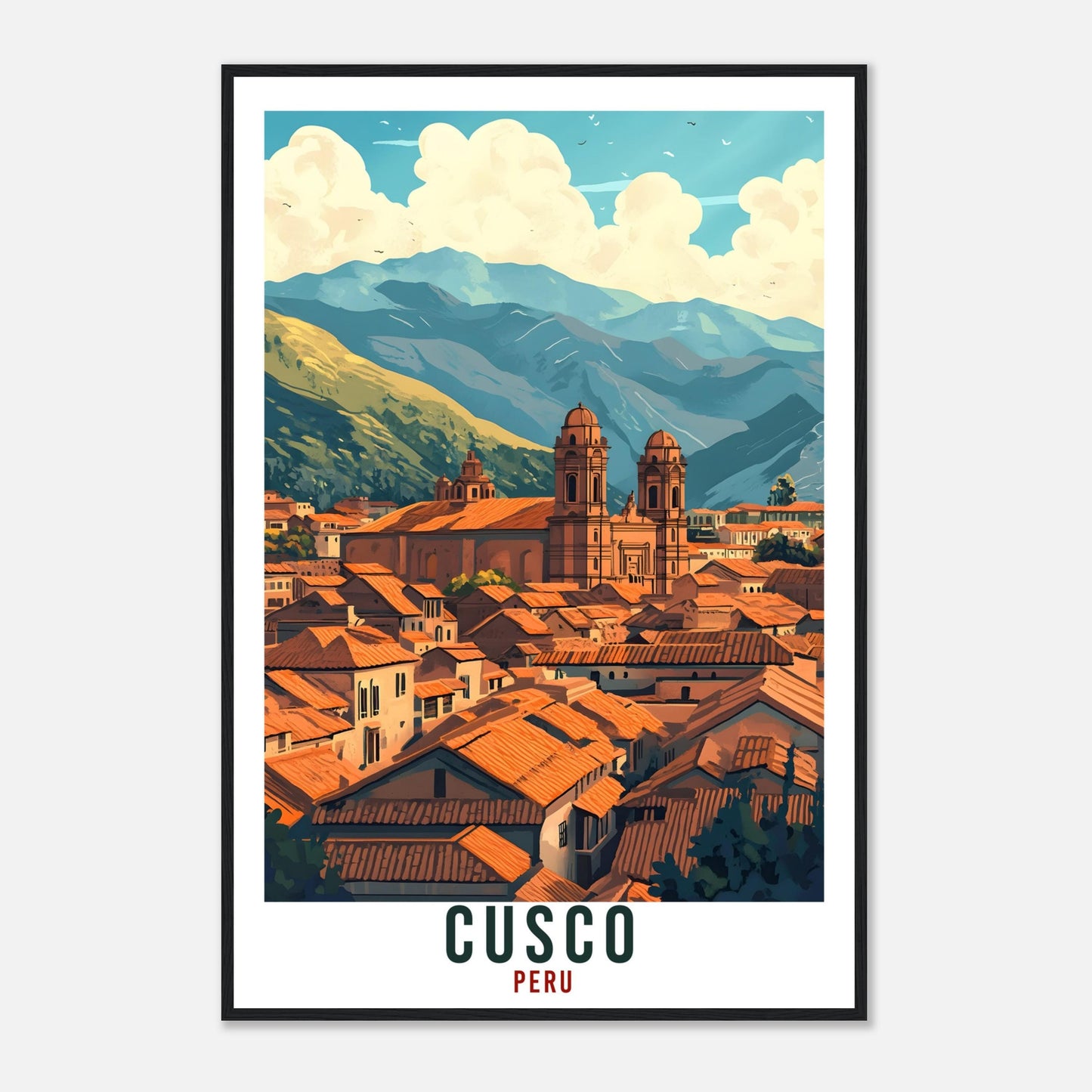 Cusco Travel Print Peru Home Decor Cusco Wall Art Gift Wall Hanging Art Lover Cusco Peruvian Artwork Travel Poster Cusco Travel Art