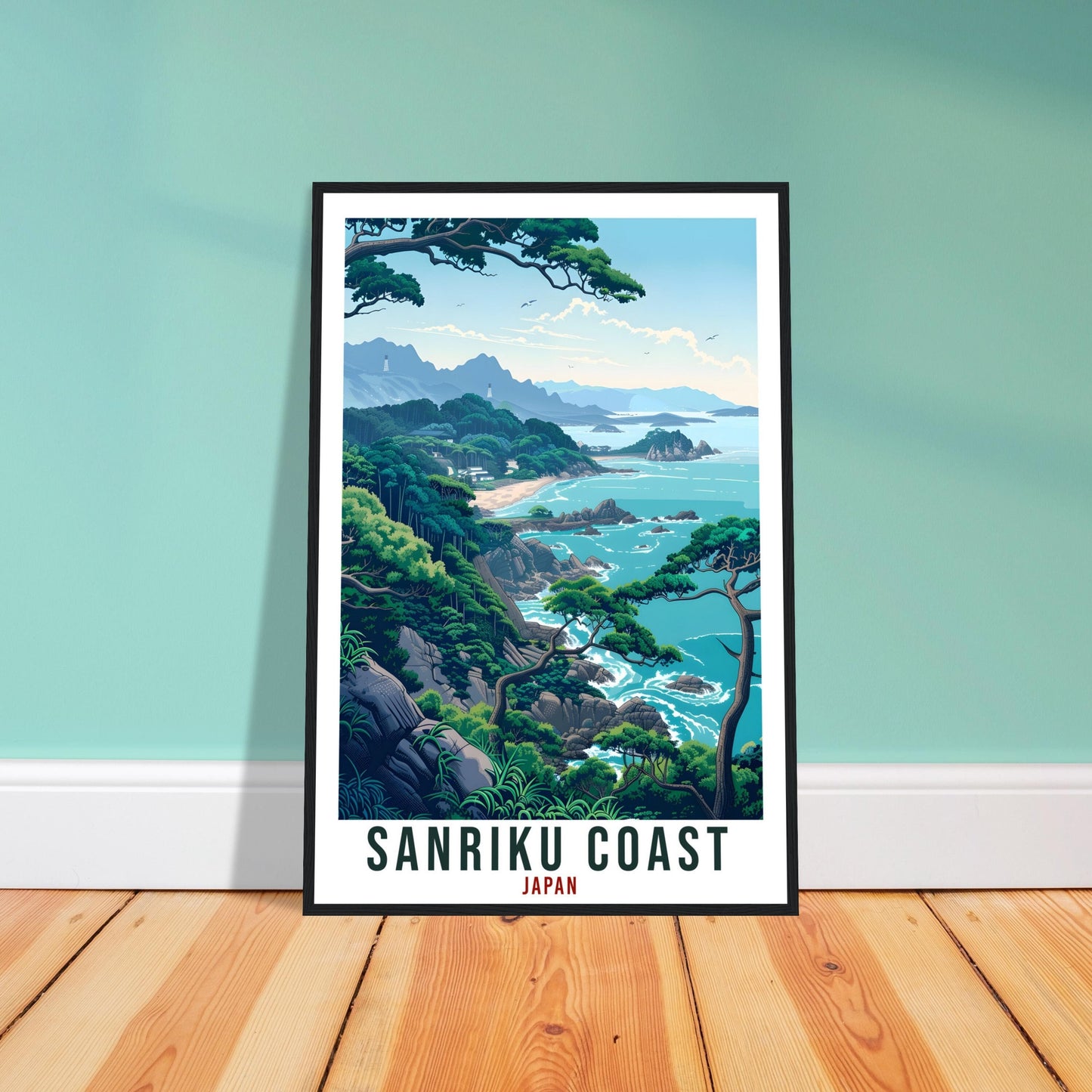 Sanriku Coast Travel Print Japan Home Decoration Wall Art Gift Wall Hanging Art Lover Japanese Artwork Japan Sanriku Coast Travel Poster