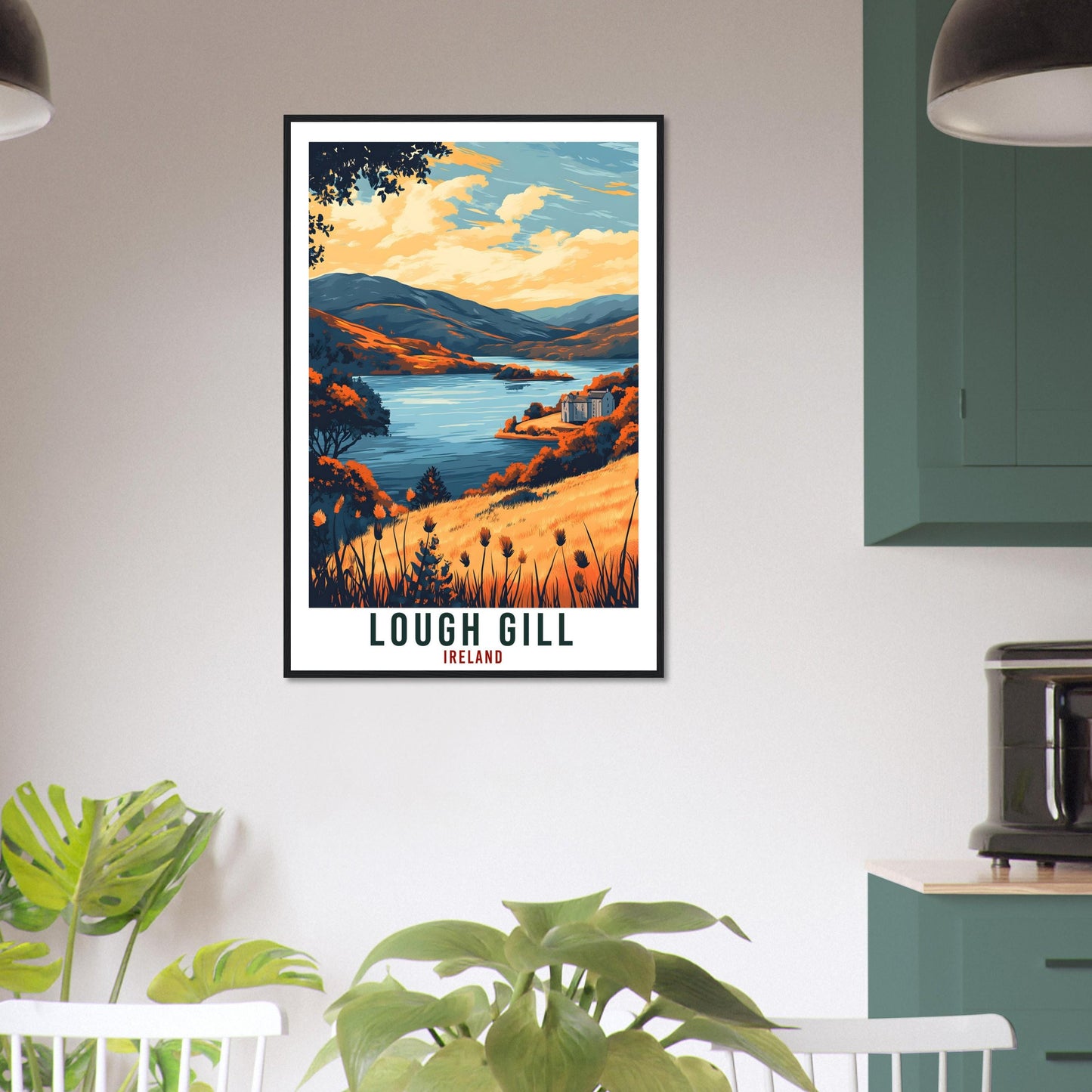 Lough Gill Travel Print Ireland Home Decor Lough Gill Wall Art Wall Hanging Art Lover Irish Artwork Travel Poster Lough Gill Ireland Travel