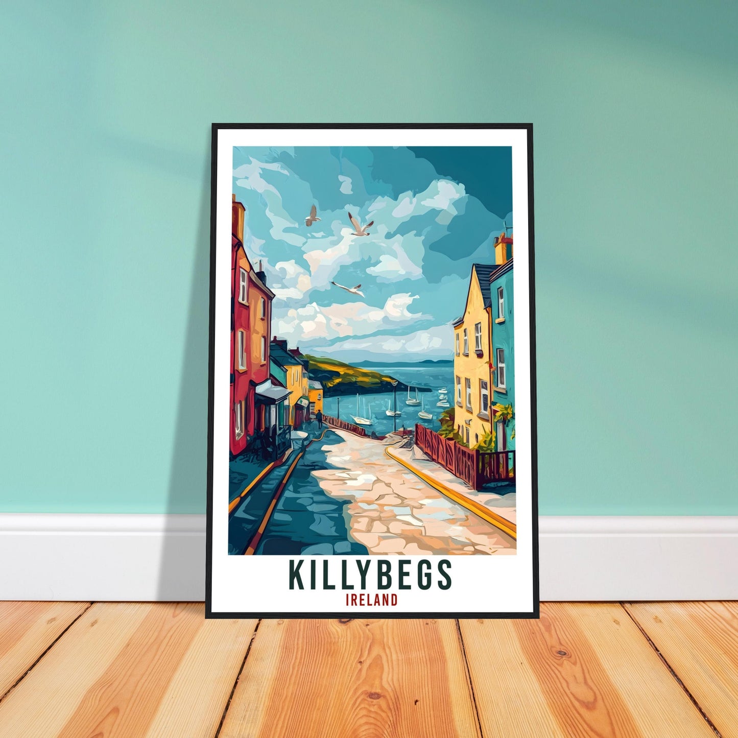 Killybegs Travel Print Ireland Home Decor Killybegs Wall Art Gift Wall Hanging Art Lover Killybegs Artwork Travel Poster Ireland Travel Art