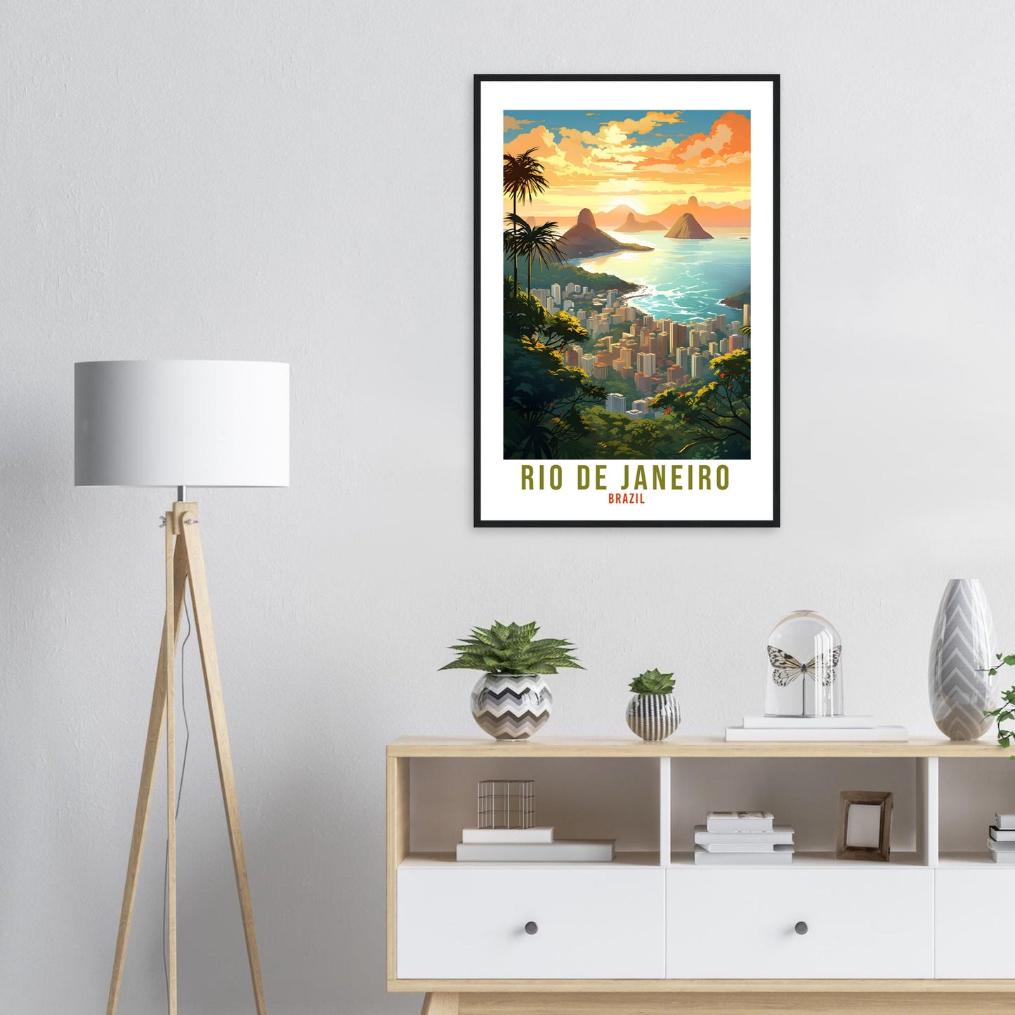 Rio De Janeiro Travel Poster Wall Art Rio De Janeiro Wall Hanging Home Decor Rio De Janeiro Gift South America Wall Art Print Art Brazil Art
