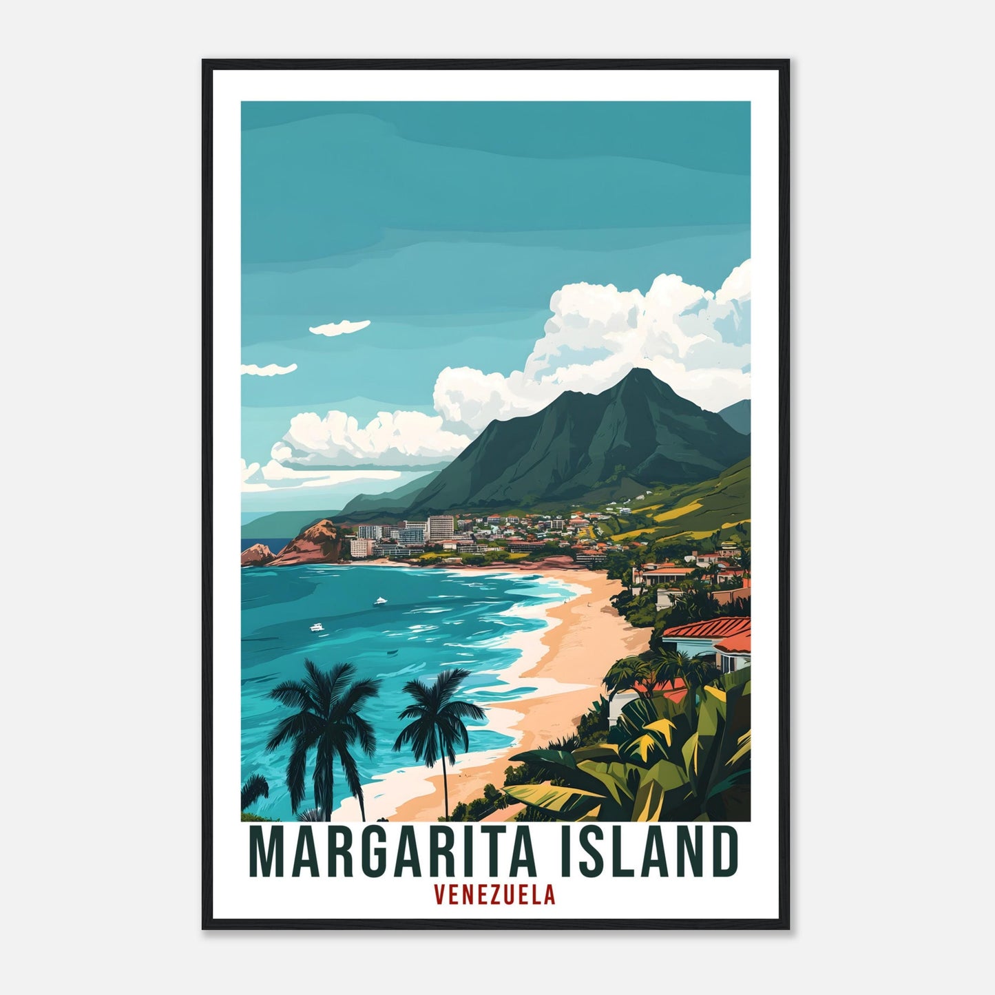 Margarita Island Travel Print Venezuela Decor Margarita Island Wall Art Wall Hanging Art Lover Venezuelan Artwork Travel Poster Travel Art