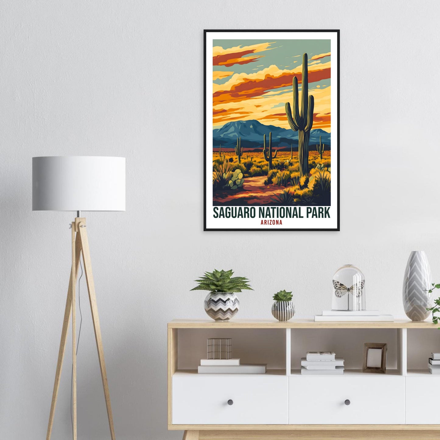 Saguaro National Park Arizona USA Travel Print Wall Art Wall Hanging Home Décor Saguaro Park Gift Travel Art USA Artwork Travel Poster