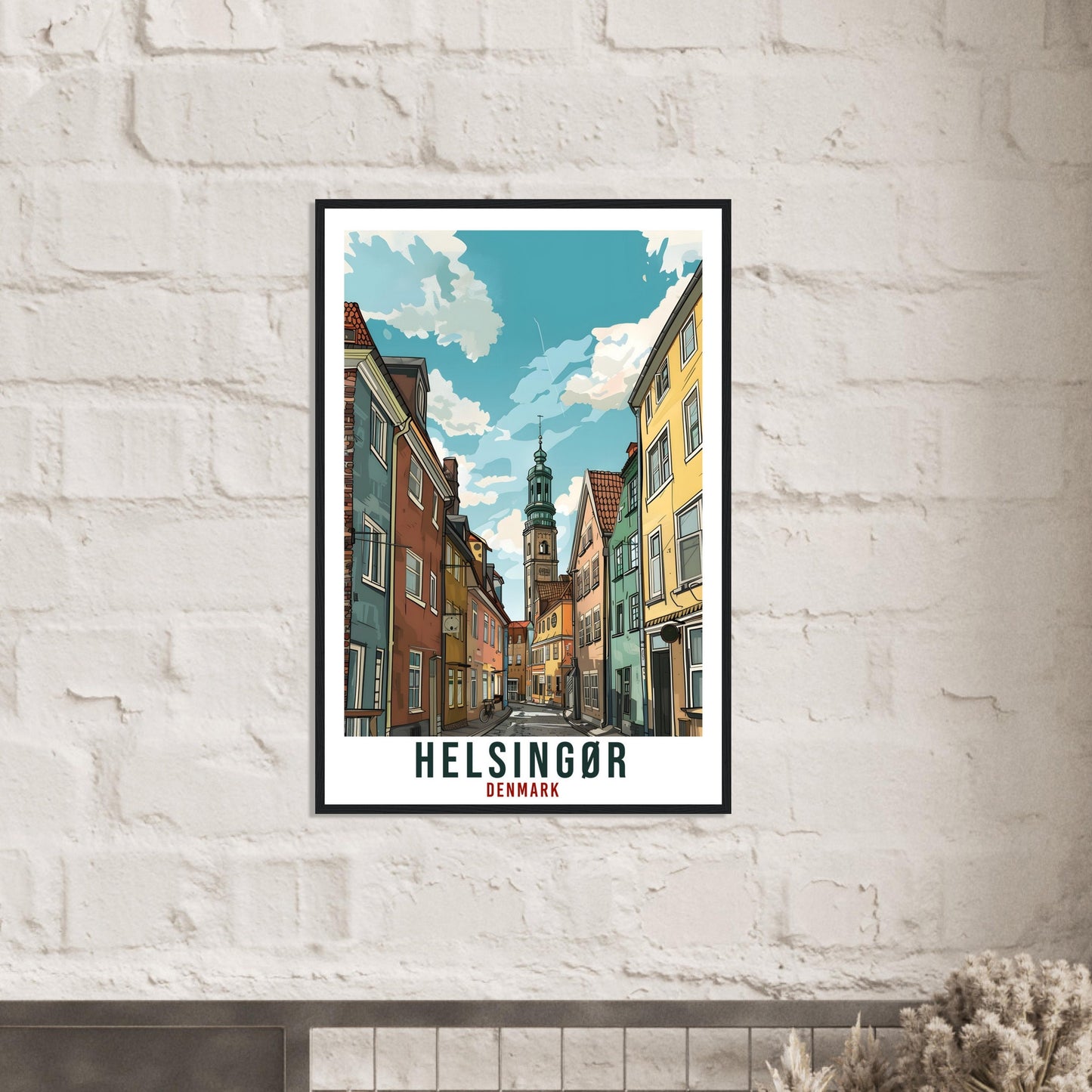 Helsingør Travel Print Denmark Wall Art Helsingør Wall Hanging Home Décor Helsingør Art Gift Denmark Artwork Gift Danish Travel Poster