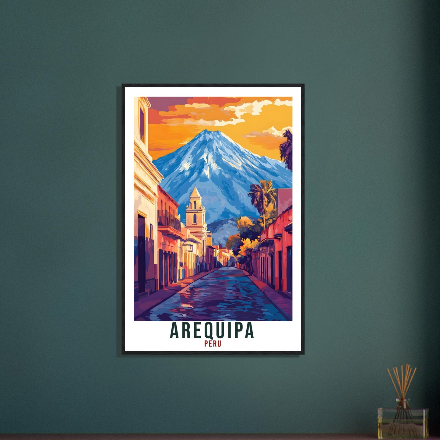 Arequipa Travel Print Peru Home Decor Arequipa Wall Art Gift Wall Hanging Art Lover Arequipa Peruvian Artwork Travel Poster Travel Art Peru