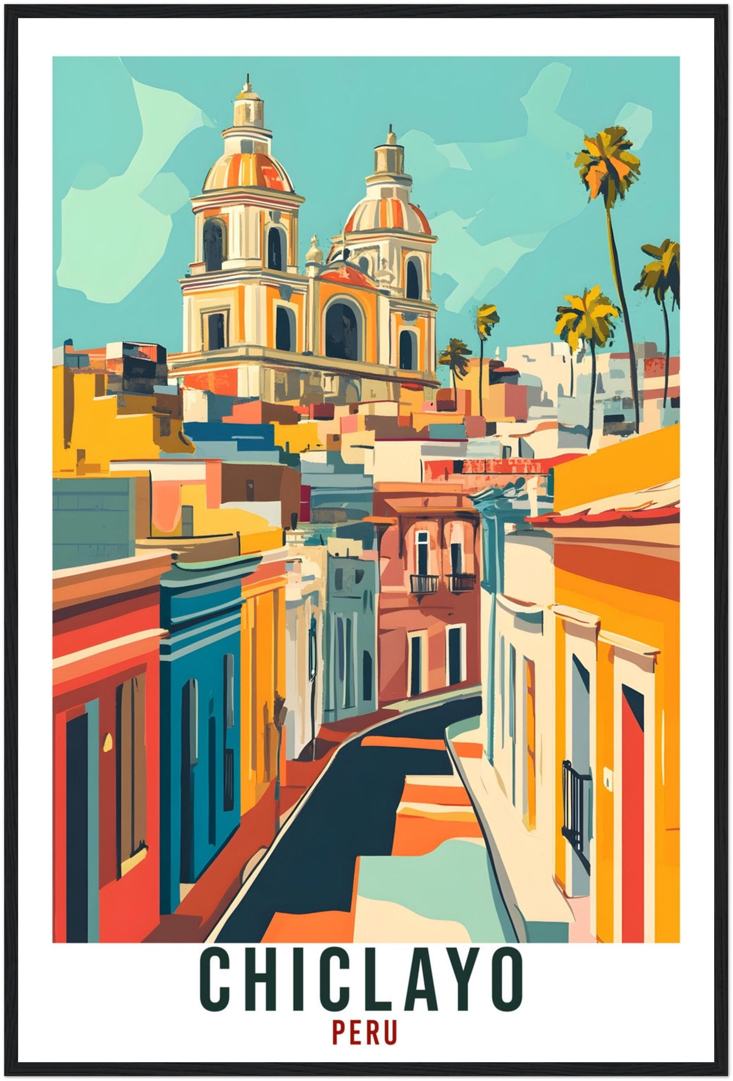 Chiclayo Travel Print Peru Home Decor Chiclayo Wall Art Gift Wall Hanging Art Lover Chiclayo Peruvian Artwork Travel Poster Travel Art Gift