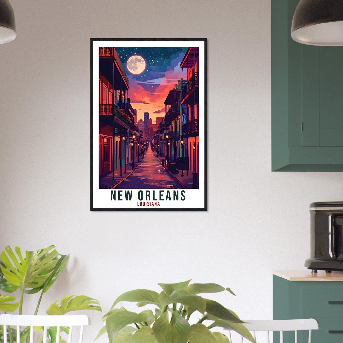 New Orleans Travel Poster Louisiana Home Decoration USA City Wall Art Gift Wall Hanging Art Lover Louisiana Artwork New Orleans Travel Print
