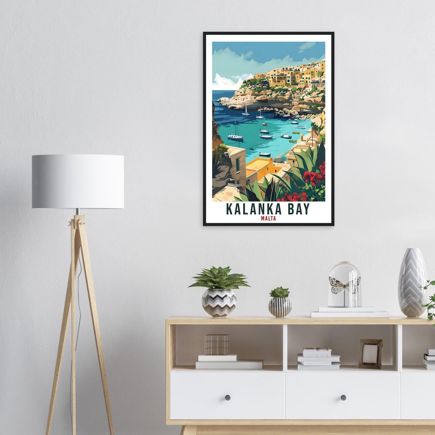 Kalanka Bay Travel Print Malta Wall Art Wall Hanging Home Living Décor Kalanka Bay Gift Travel Gift Malta Artwork Gift Malta Travel Poster