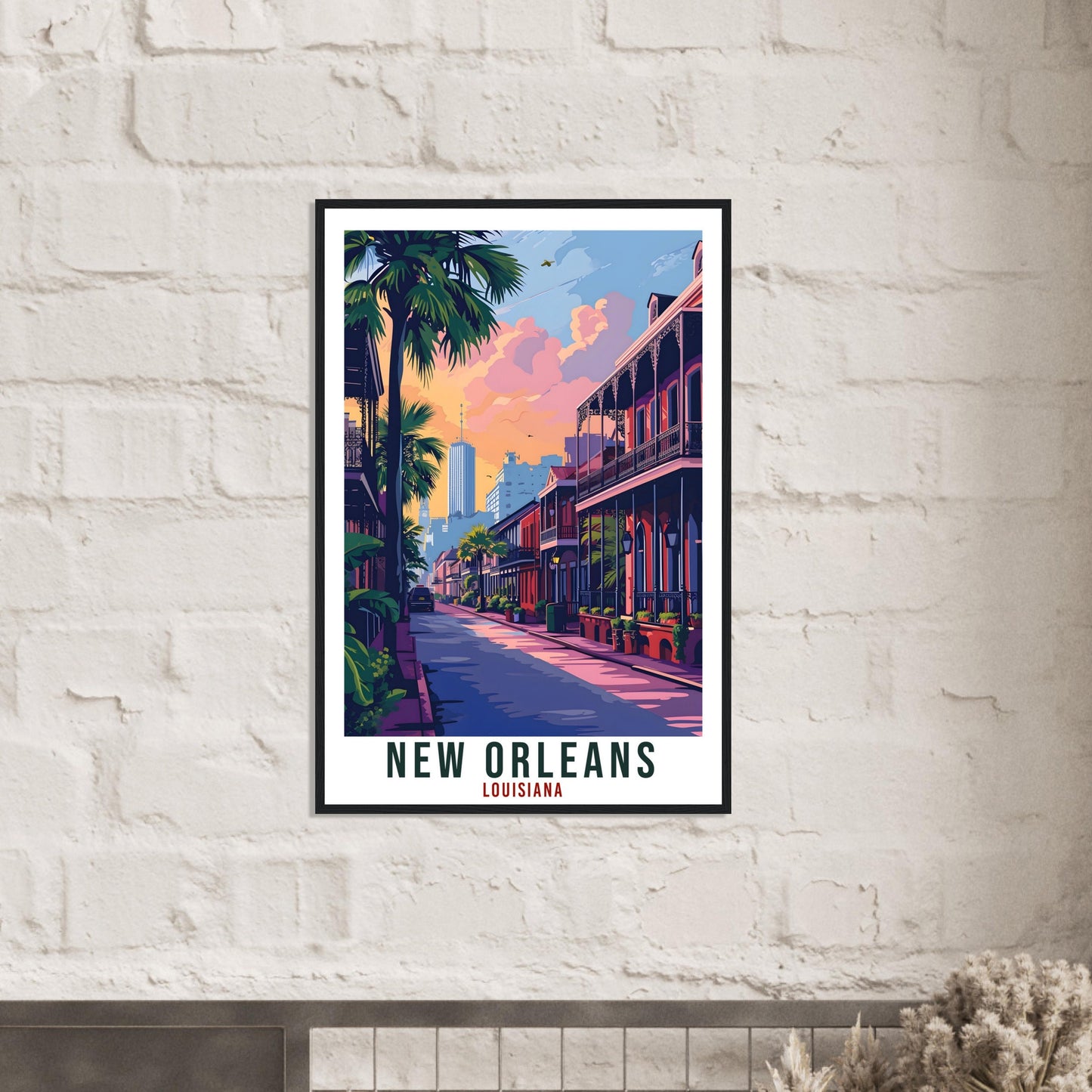 New Orleans Travel Print Louisiana Home Decoration USA City Wall Art Gift Wall Hanging Art Lover Louisiana Artwork New Orleans Travel Poster
