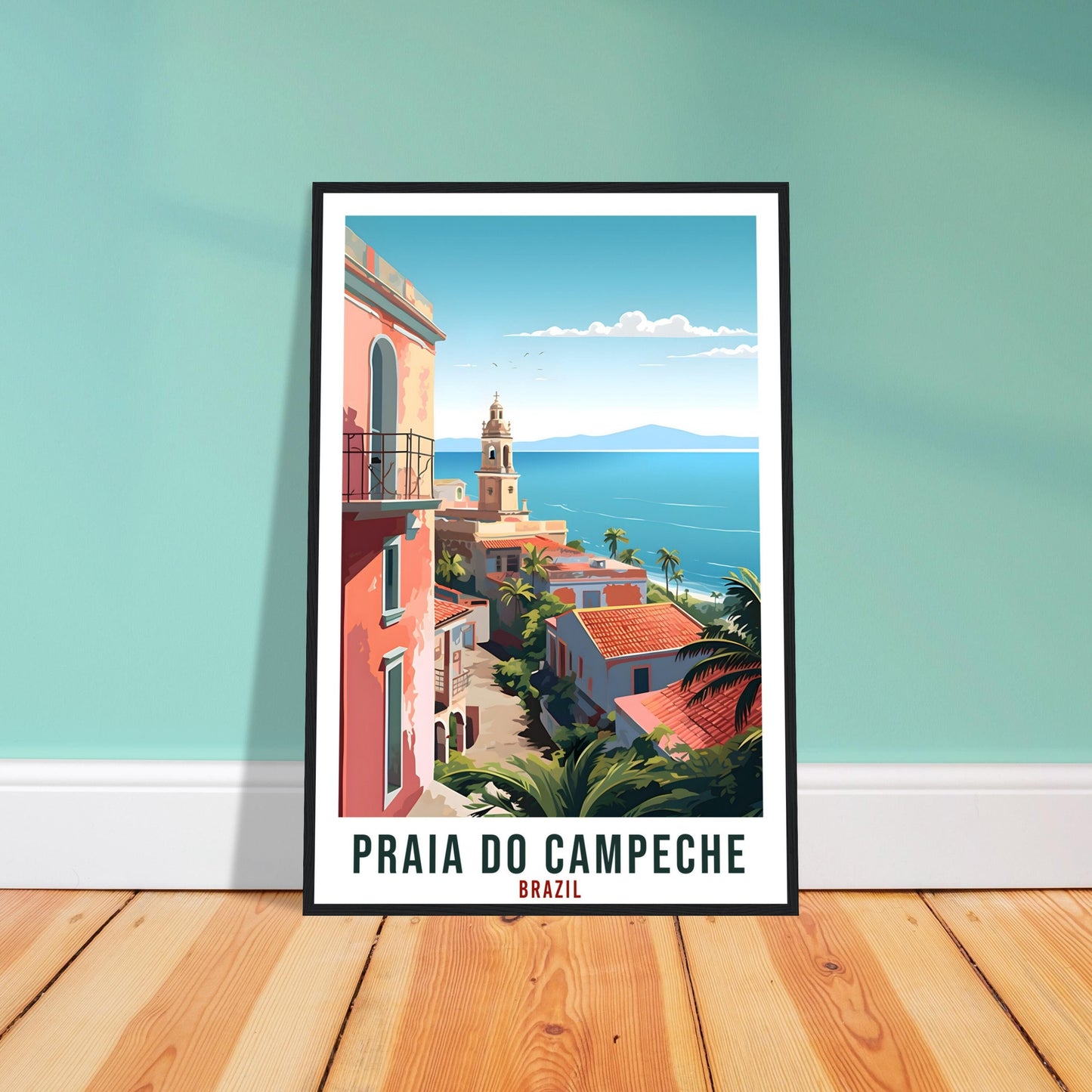 Praia Do Campeche Travel Print Wall Art Praia Do Campeche Brazil Wall Hanging Artwork Art Gifts Praia Do Campeche Travel Poster Brazil Lover