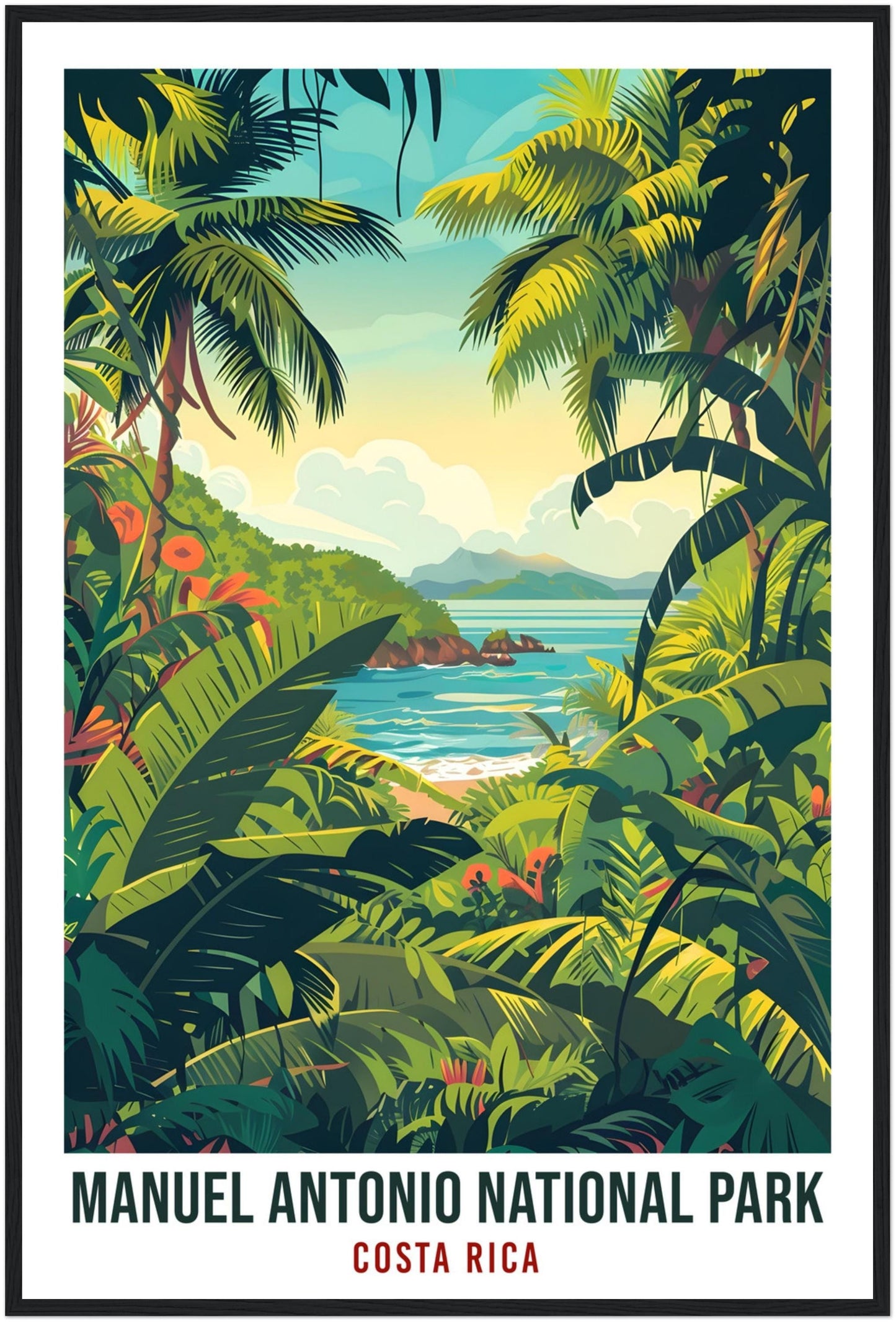 Manuel Antonio National Park Costa Rica Travel Print Wall Art Wall Hanging Manuel Antonio Park Artwork Travel Costa Rica City Travel Poster