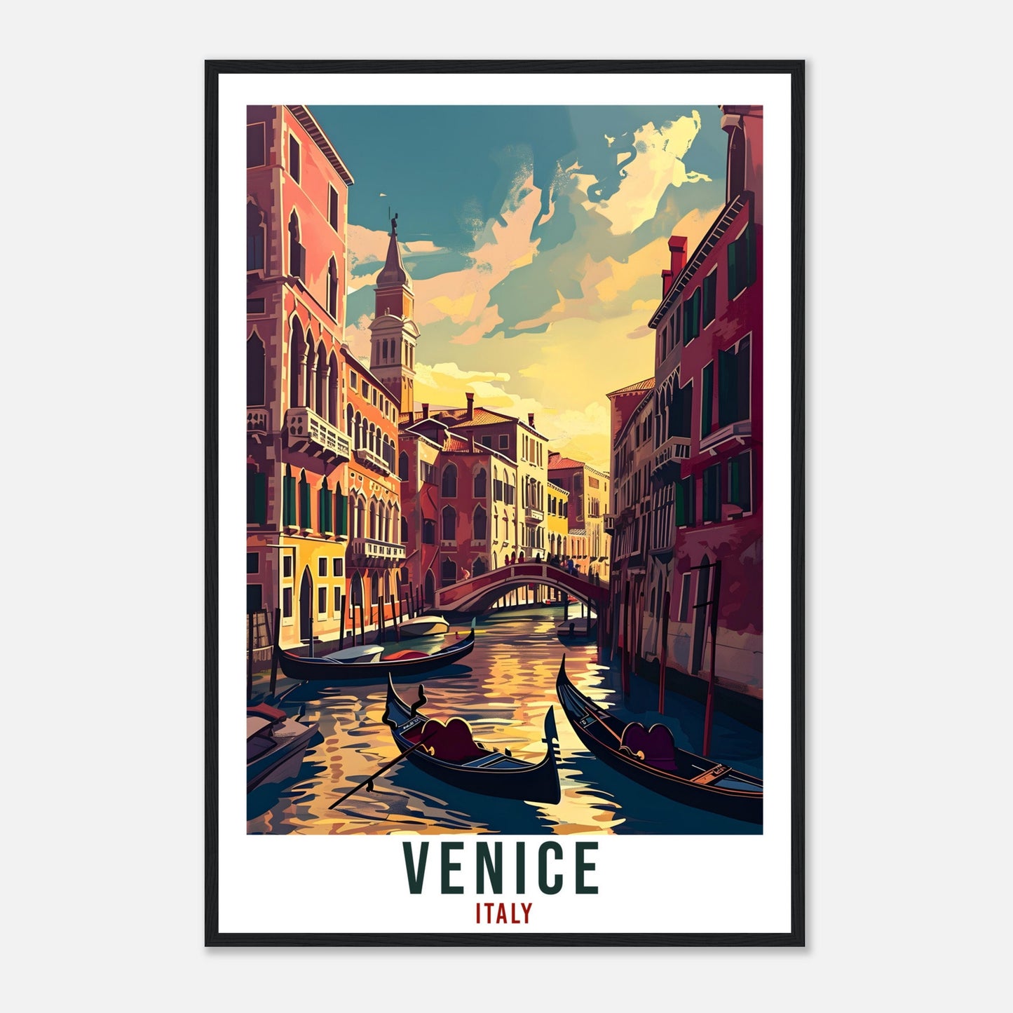 Venice Travel Print Wall Art Venice Italy Wall Hanging Artwork Venice Art Gifts Venice Travel Poster Italy Home Decor Art Lovers Gift