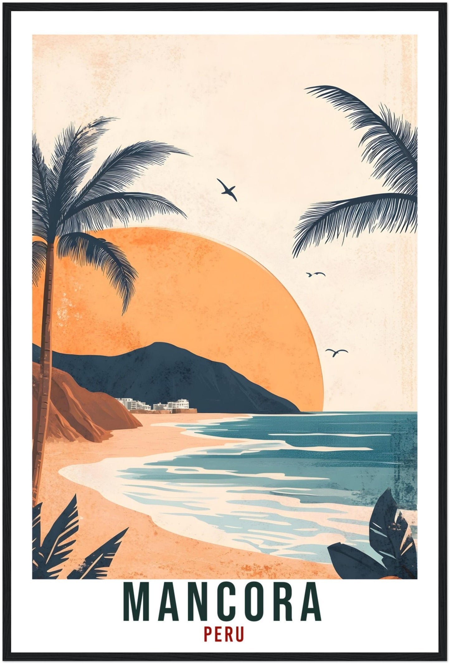 Mancora Travel Print Peru Home Decor Mancora Wall Art Gift Wall Hanging Art Lover Mancora Peruvian Artwork Travel Poster Travel Art Peru
