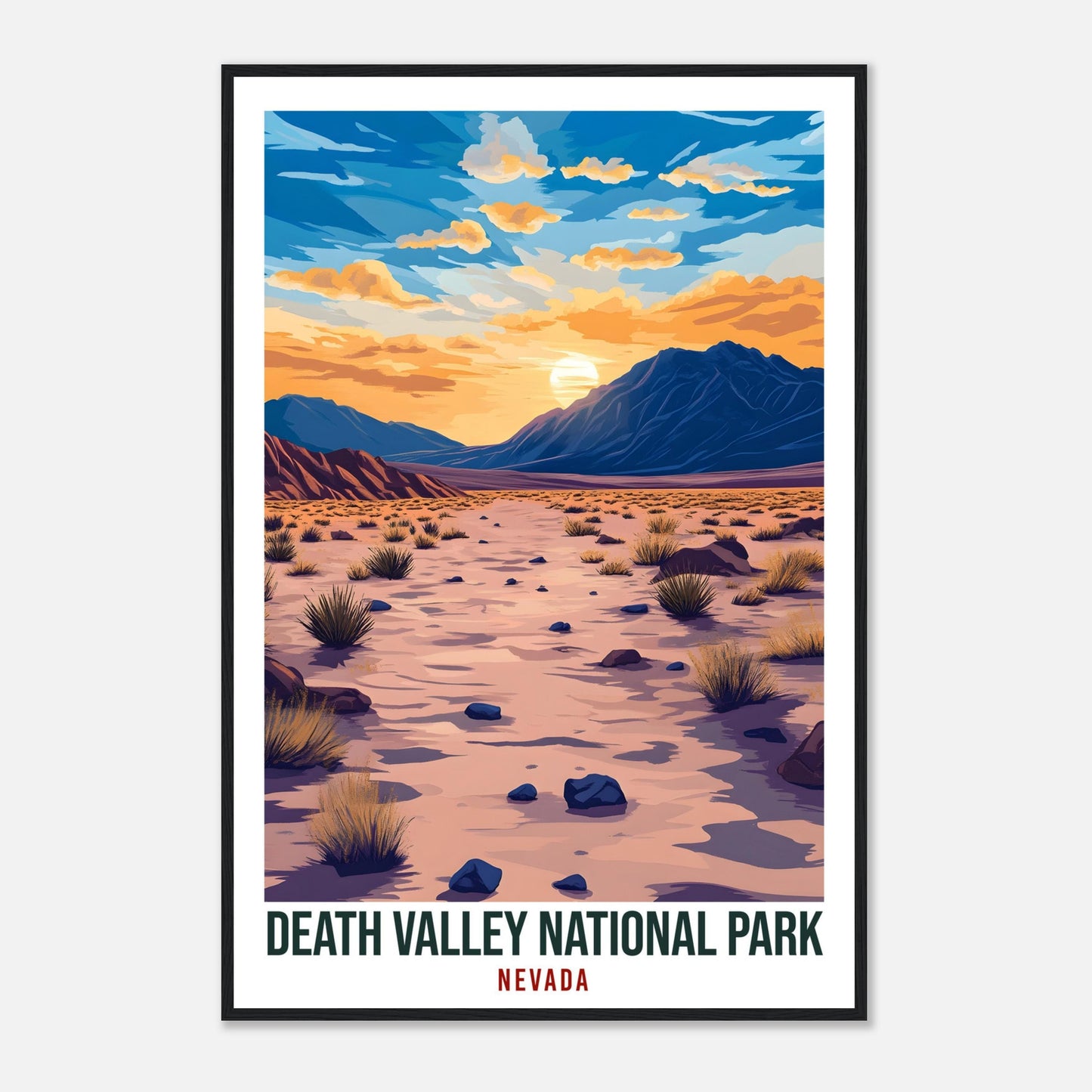 Death Valley National Park Nevada USA Travel Print Wall Art Wall Hanging Home Décor Death Valley Gift Travel Art USA Artwork Travel Poster