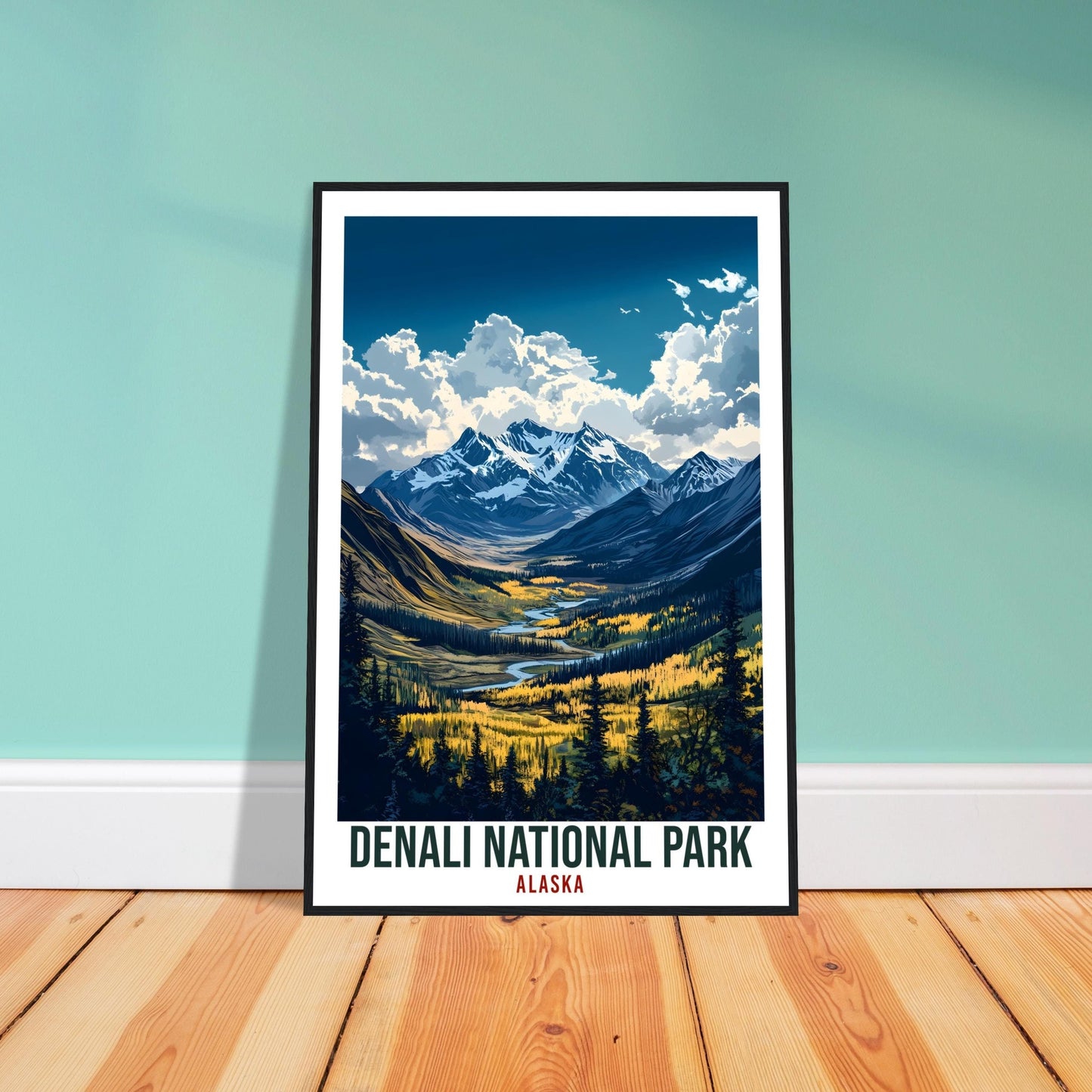 Denali National Park Alaska USA Travel Print Wall Art Wall Hanging Home Décor Denali National Park Gift Travel Art USA Artwork Travel Poster