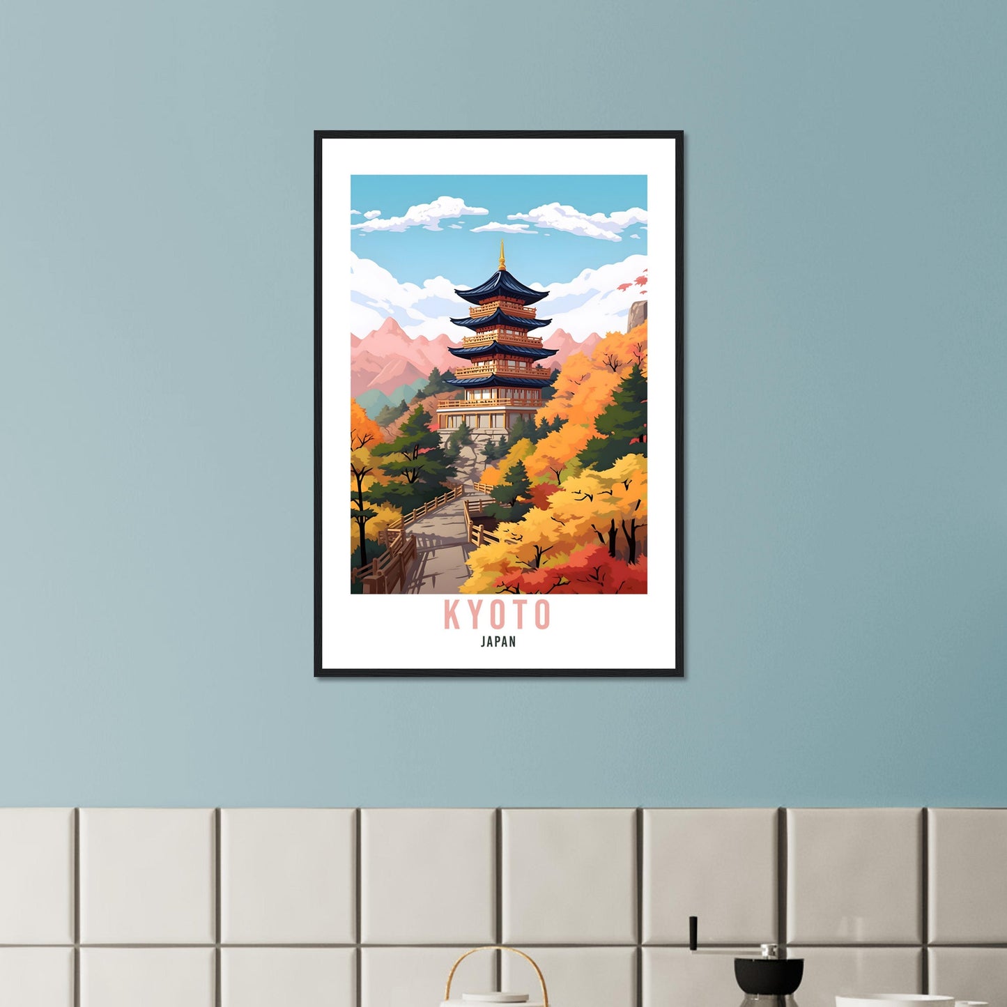 Kyoto Travel Poster Kyoto Wall Hanging Japan Artwork Travel Print Wall Art Kyoto Japan Asia Home Decor Kyoto Gift Travel Art Japan Gift Art