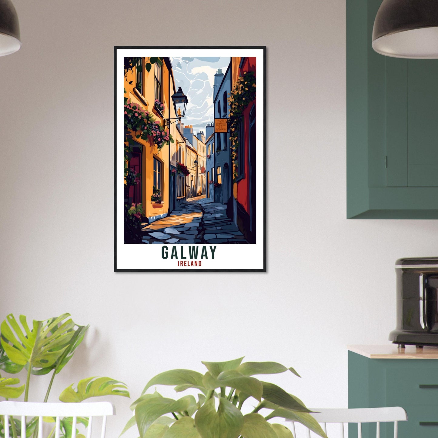 Galway Travel Print Ireland Home Decor Galway Wall Art Gift Wall Hanging Art Lover Galway Irish Artwork Travel Poster Ireland Travel Art