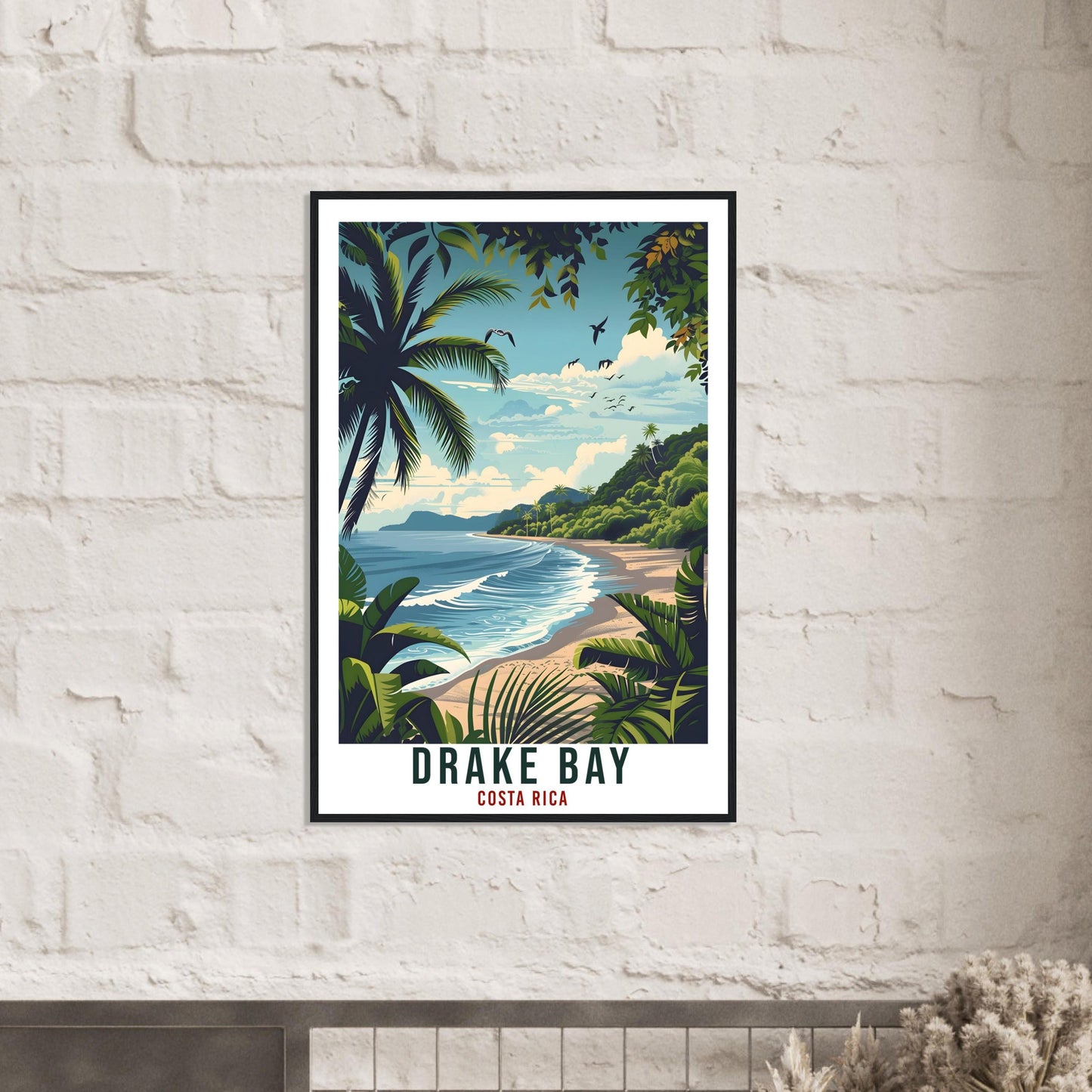 Drake Bay Costa Rica Travel Print Wall Art Wall Hanging Home Décor Drake Bay Gift Landmark Artwork Travel Art Costa Rica City Travel Poster