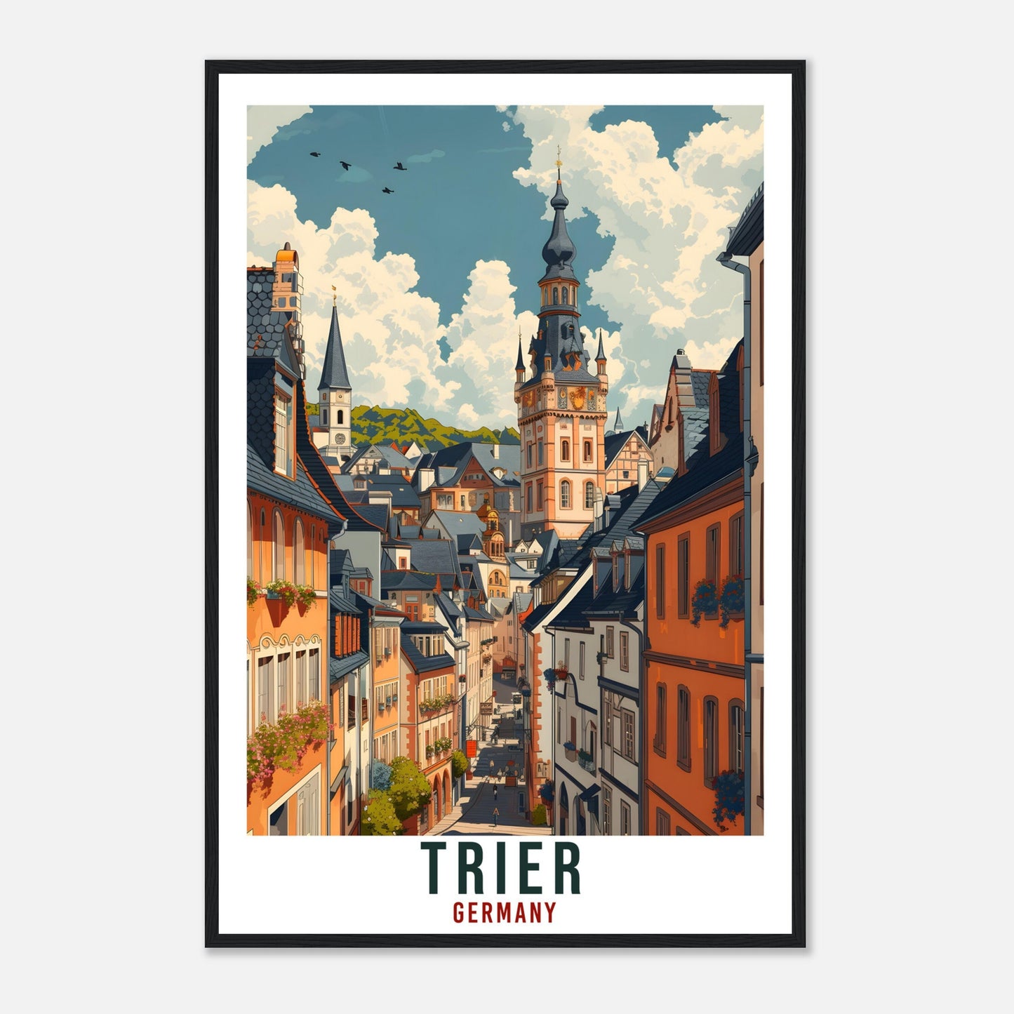 Trier Germany Travel Print Germany Home Decor Trier German City Wall Art Gift Wall Hanging Art Lover Germany Artwork Trier Travel Poster